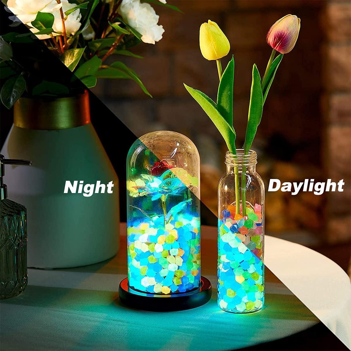 Piedras Brillantes en la Oscuridad OGIFOAHC 100pcs Azul Joya