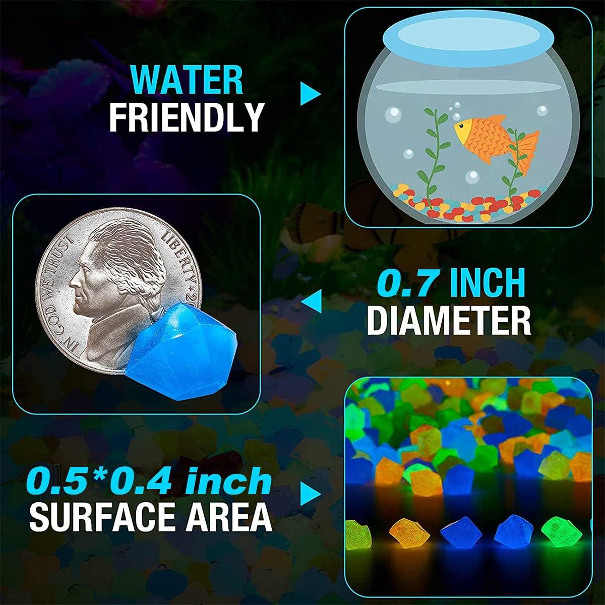 Piedras Brillantes en la Oscuridad OGIFOAHC 100pcs Azul Joya