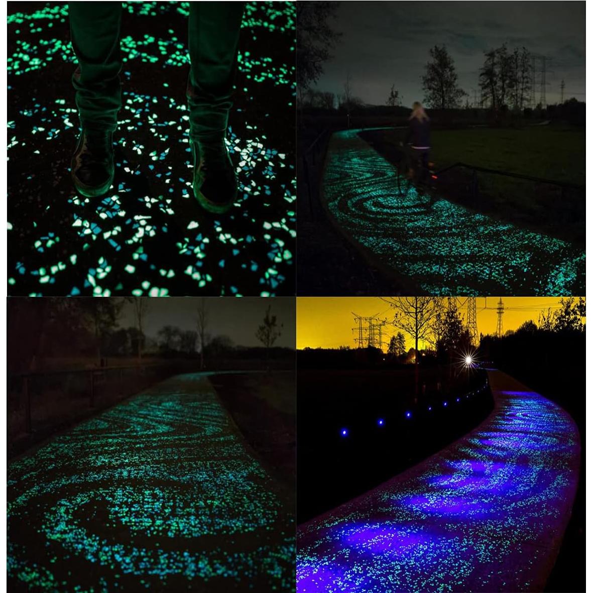 Piedras Brillantes en la Oscuridad OGIFOAHC 100pcs Azul Joya