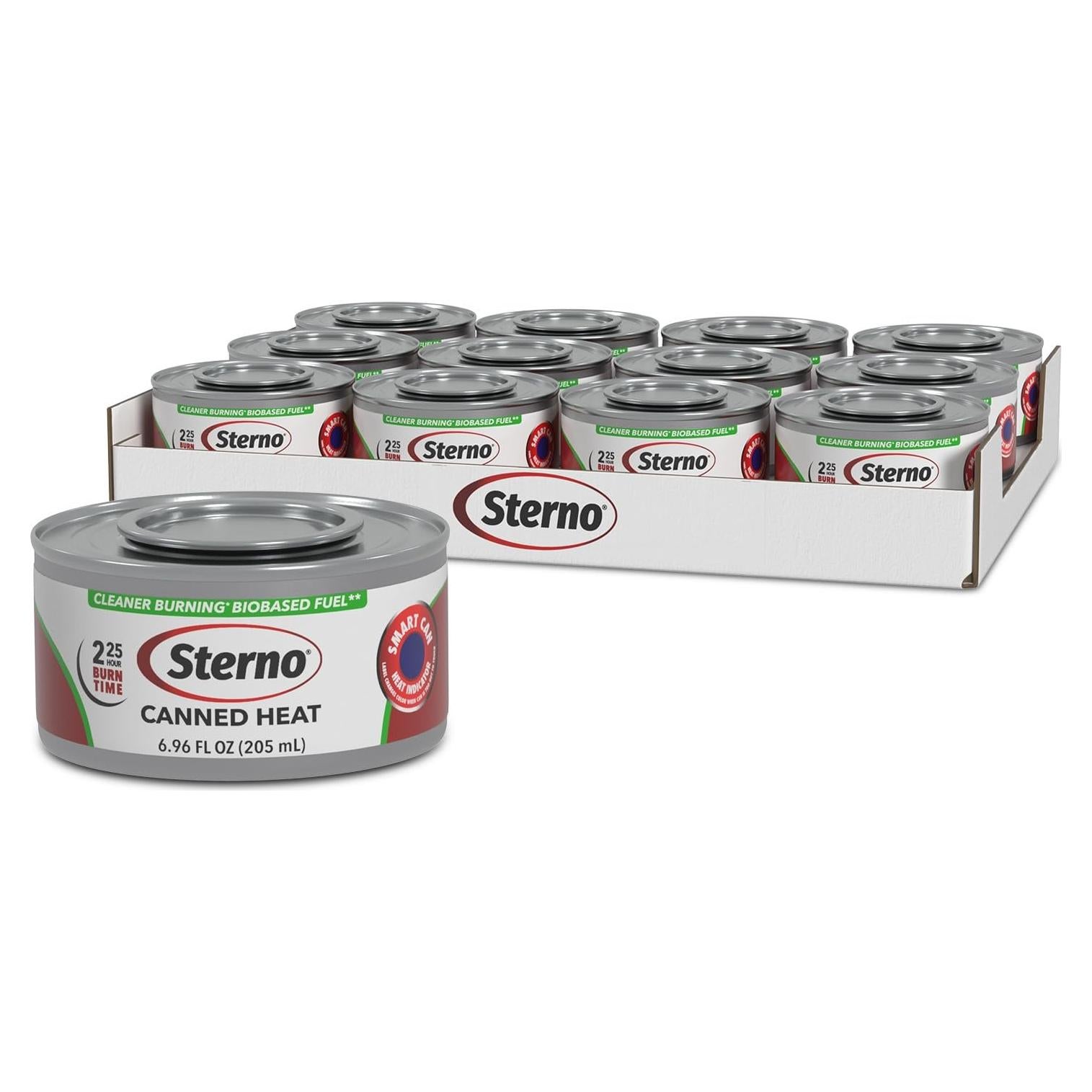 Latas de Combustible Sterno - 2.25 Horas - Paquete de 12