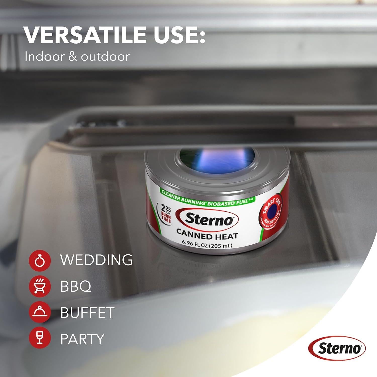 Latas de Combustible Sterno - 2.25 Horas - Paquete de 12