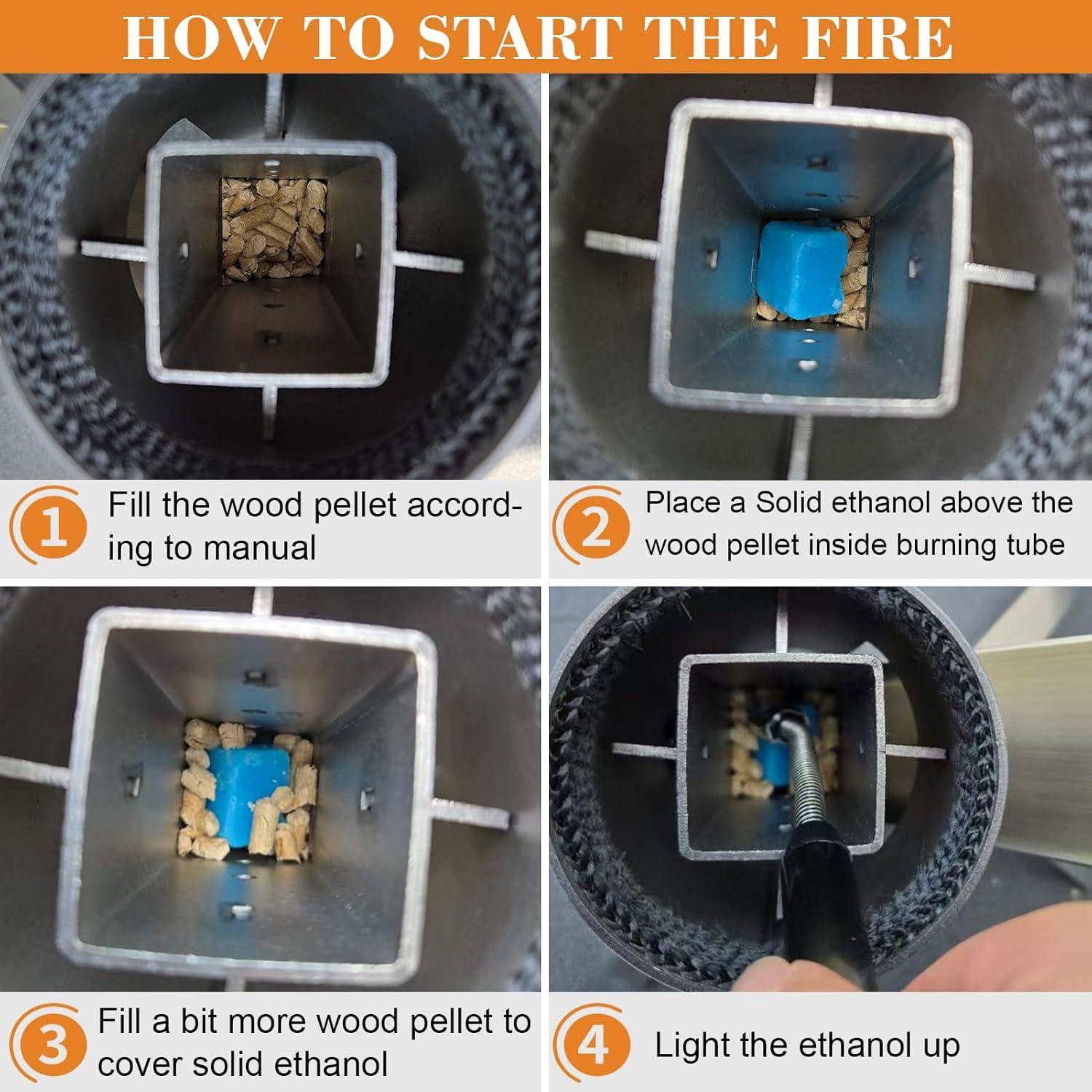 Estufa de Pellets CHARMELEON WMHL01-2 Negra Mate 5.44kg