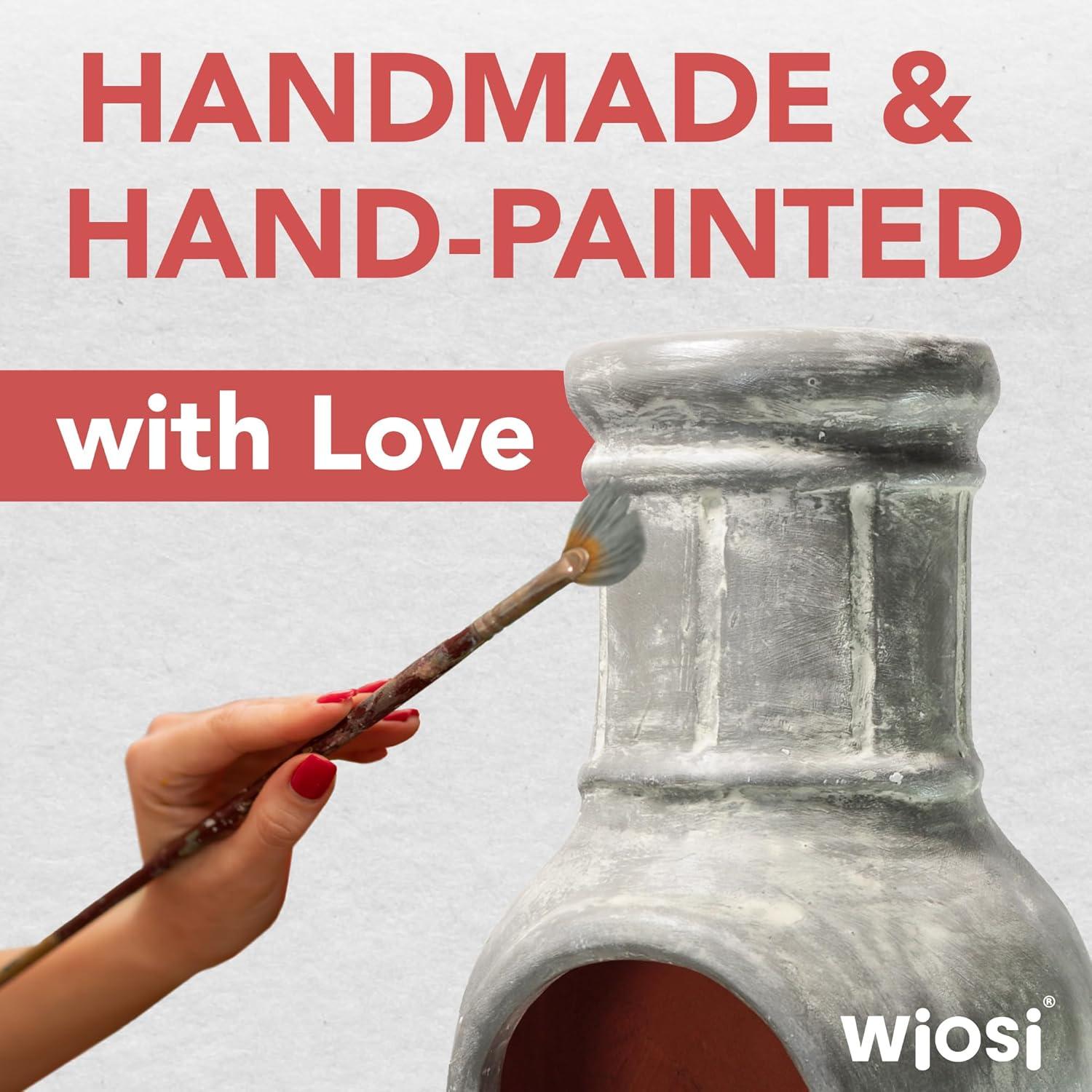 Chimenea Exterior Pequeña Wiosi Gris de Arcilla 30.48x68.58cm