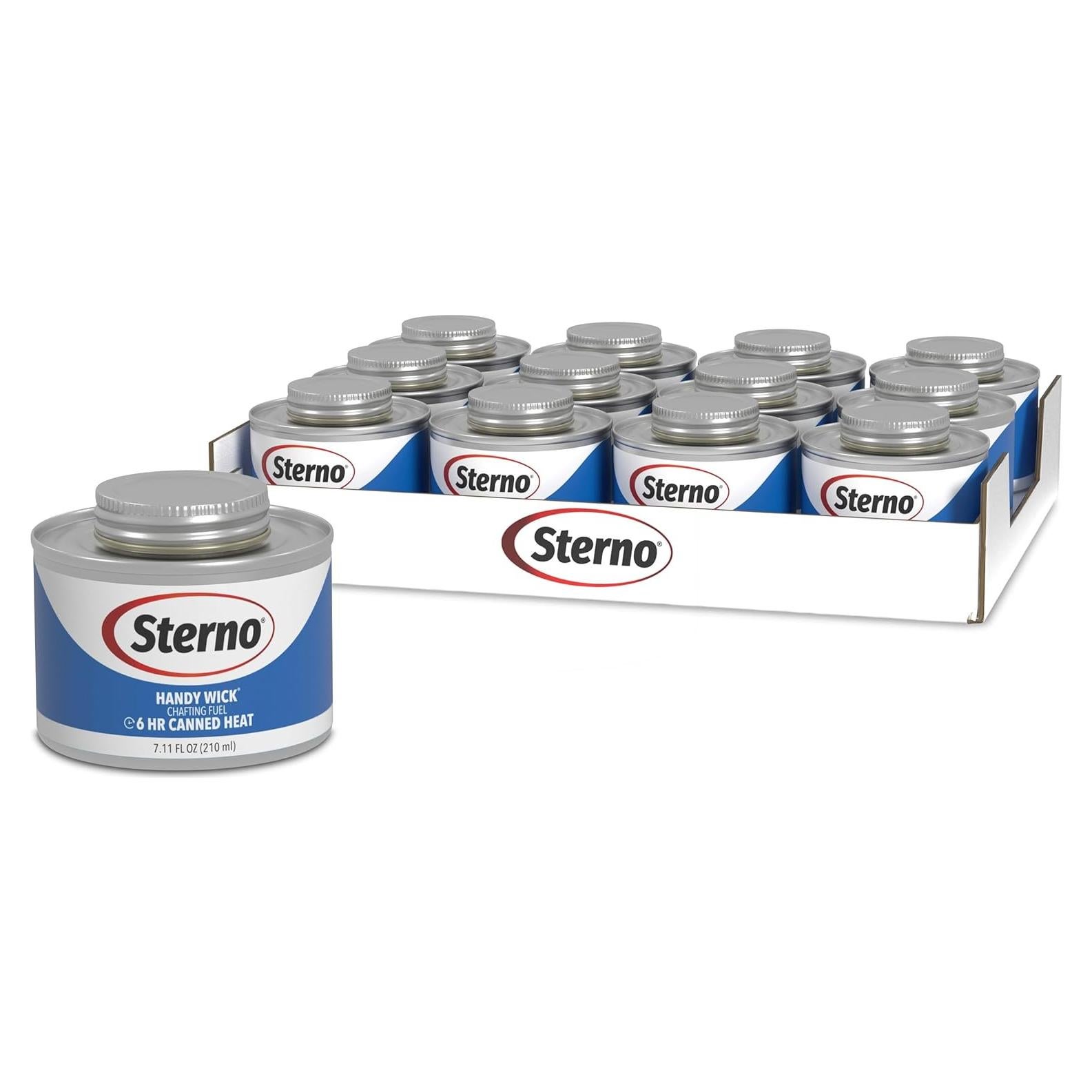 Latas de Combustible Sterno Handy Wick - Paquete de 12, 6 Horas