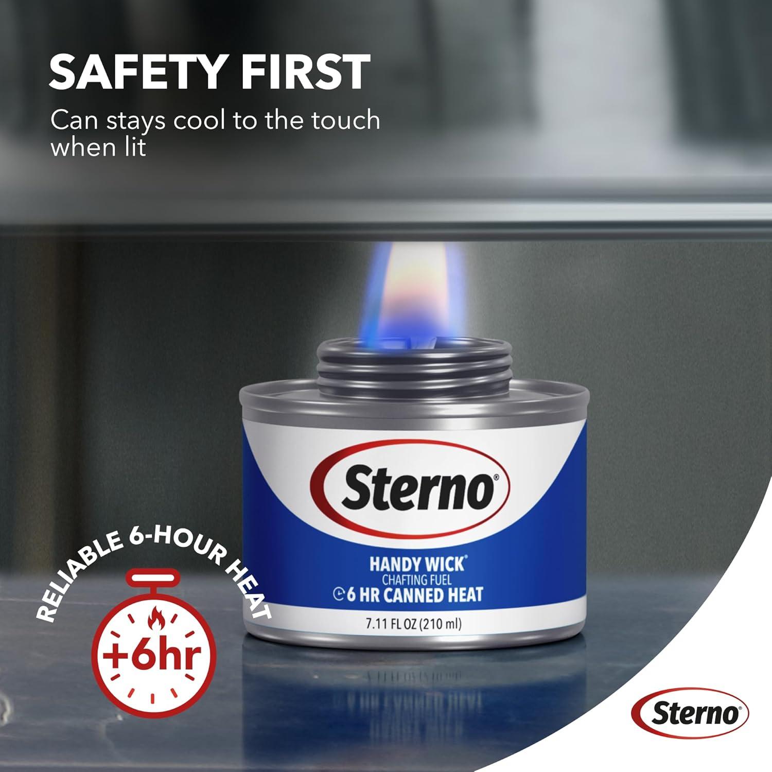 Latas de Combustible Sterno Handy Wick - Paquete de 12, 6 Horas