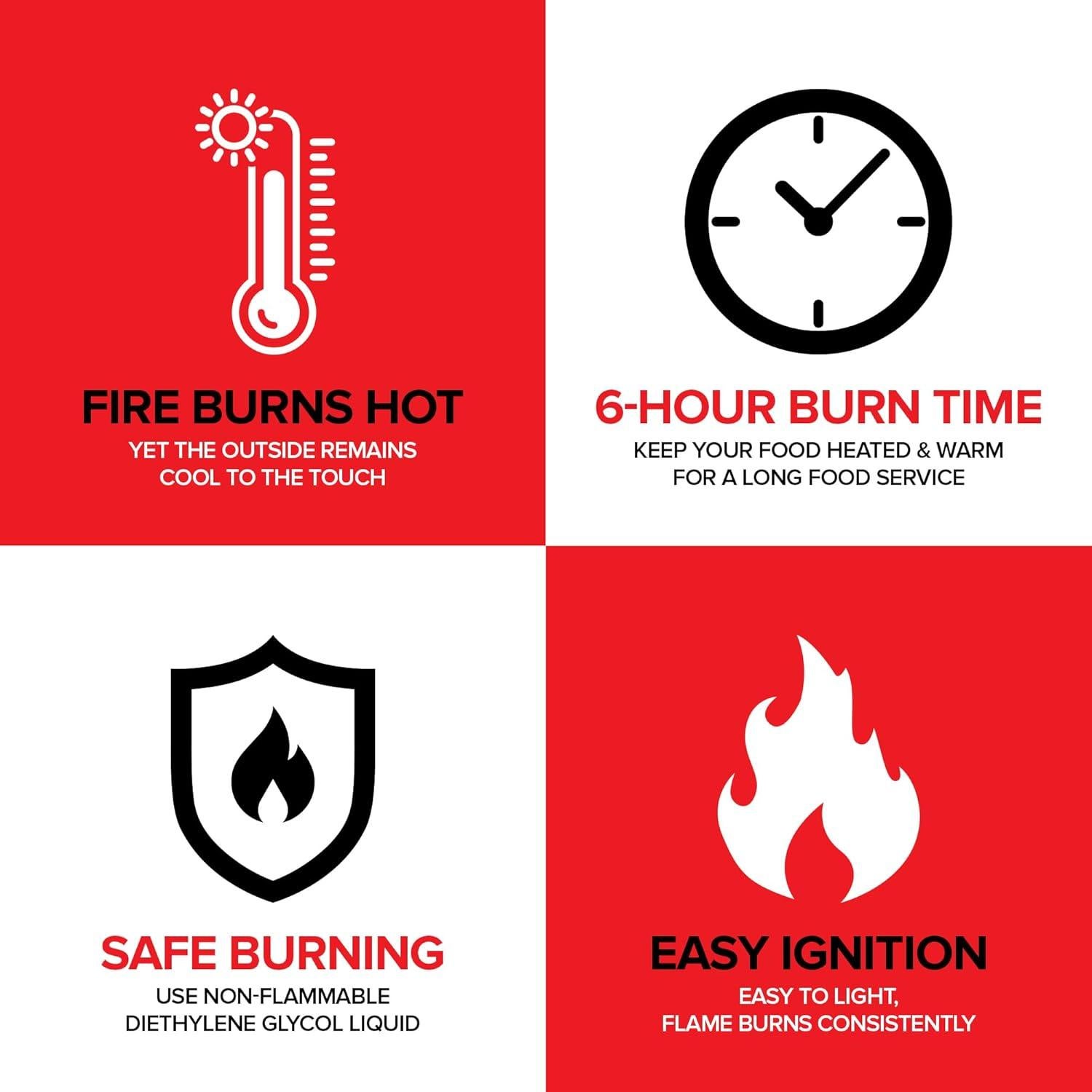 Calentadores de Comida Stock Your Home - Paquete de 3, 6 Horas