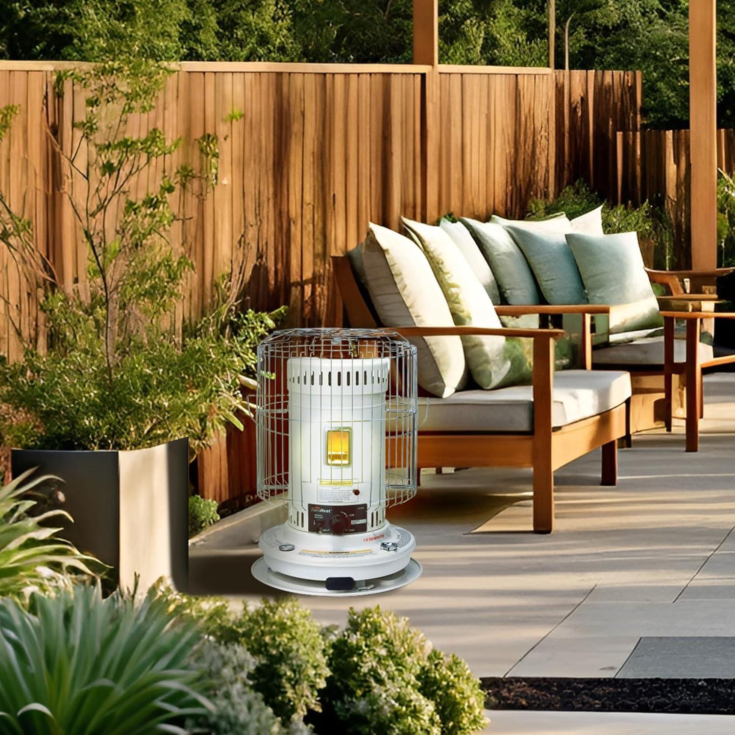 Calentador de queroseno HeatMate HMC-23K 23,500 BTU Blanco