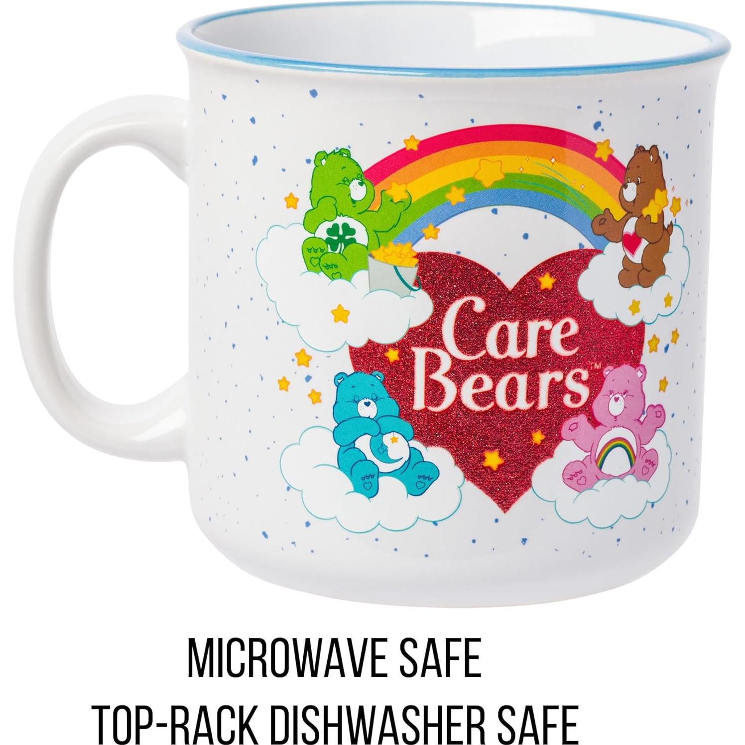 Taza Camper Cerámica Care Bears Corazón Arcoíris 0.57 kg