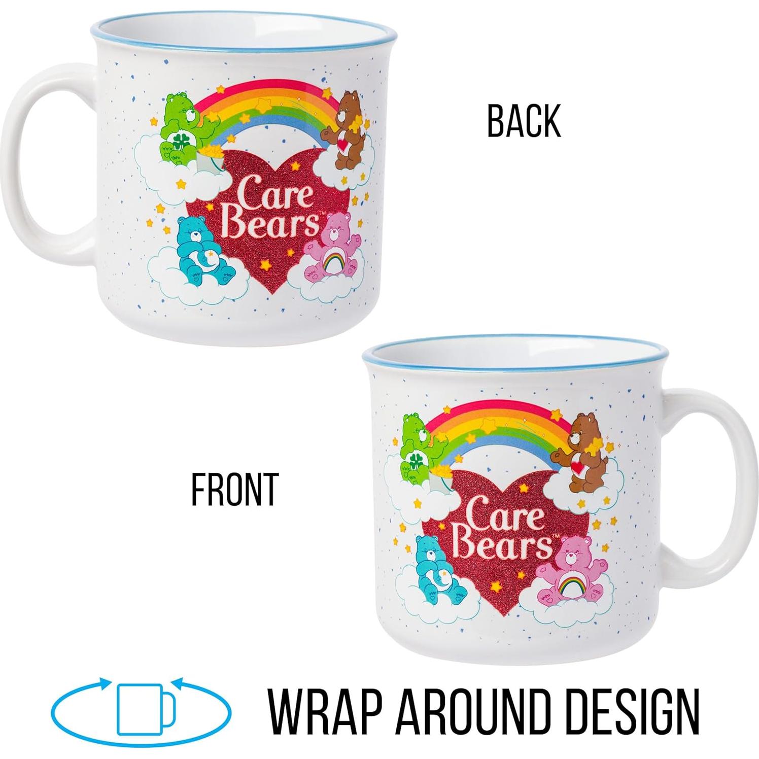 Taza Camper Cerámica Care Bears Corazón Arcoíris 0.57 kg