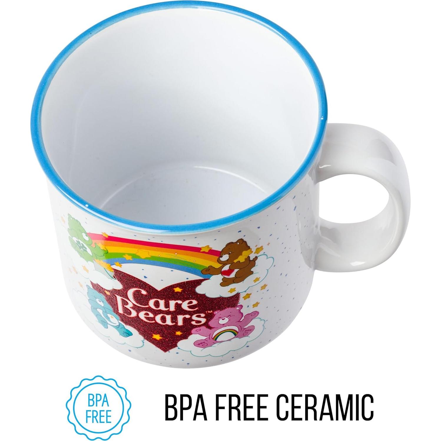 Taza Camper Cerámica Care Bears Corazón Arcoíris 0.57 kg