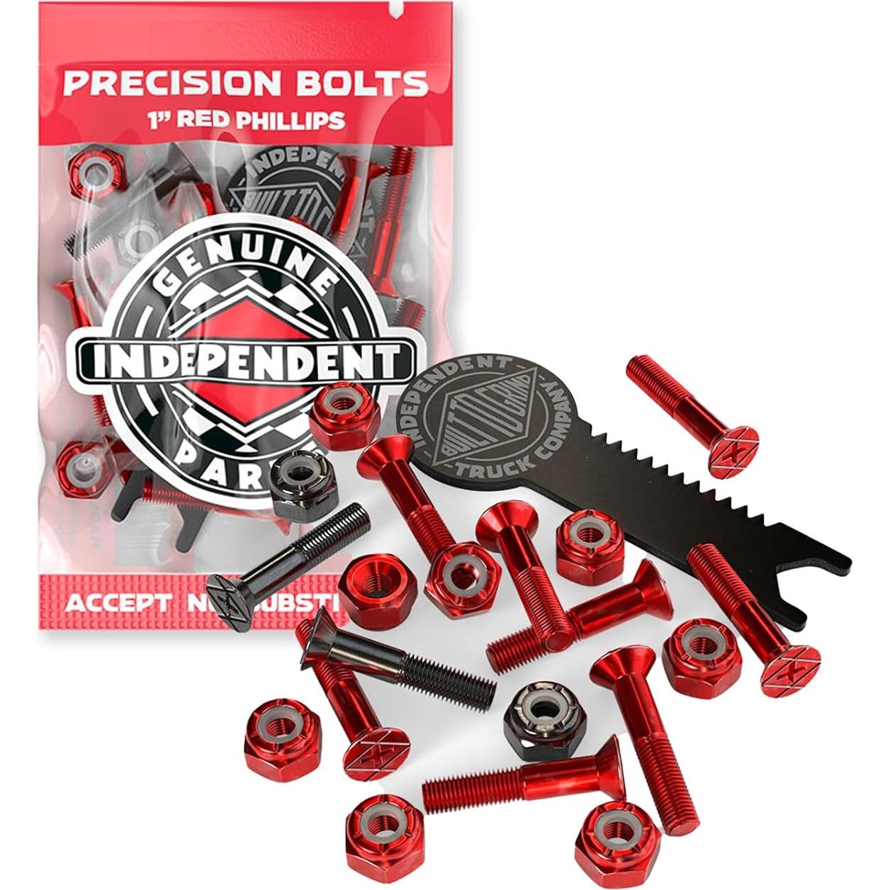 Hardware Phillips Independiente 2.54 cm Rojo/Negro