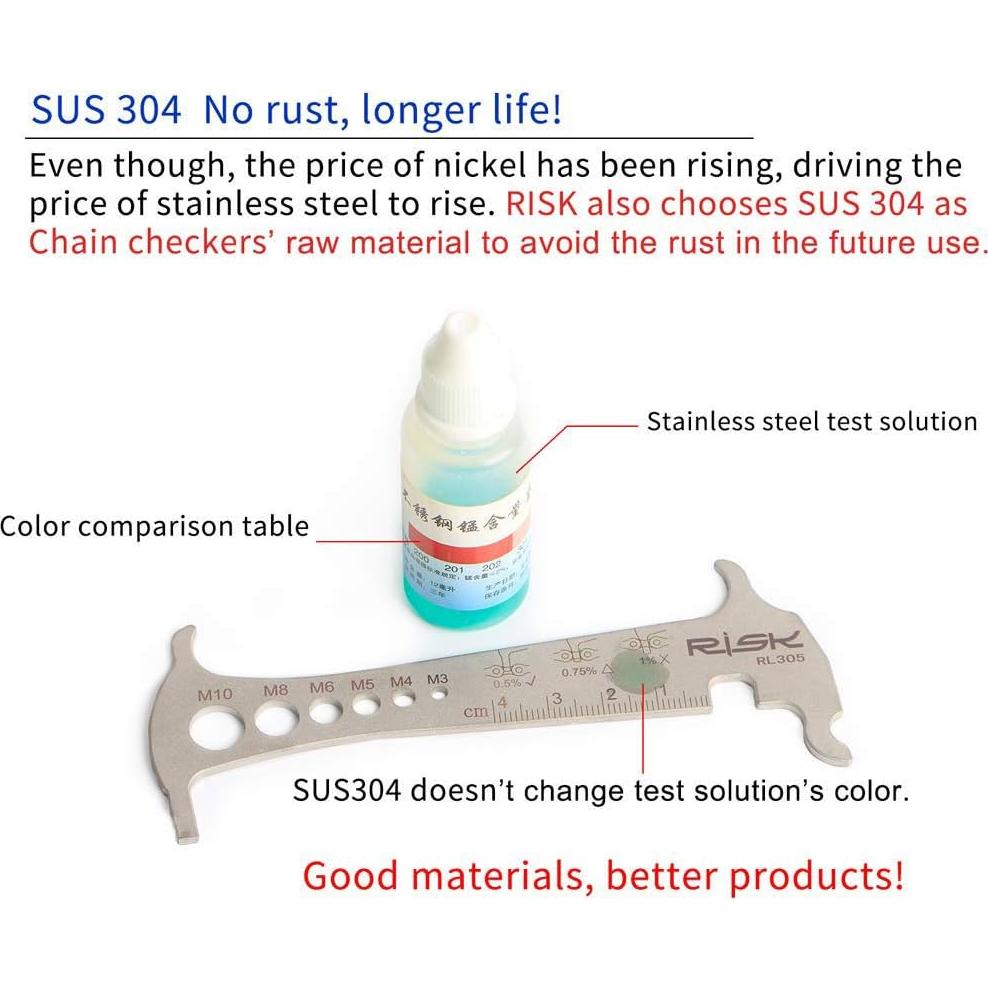 Indicador de desgaste de cadena de bicicleta TuoTu RL305 3 en 1