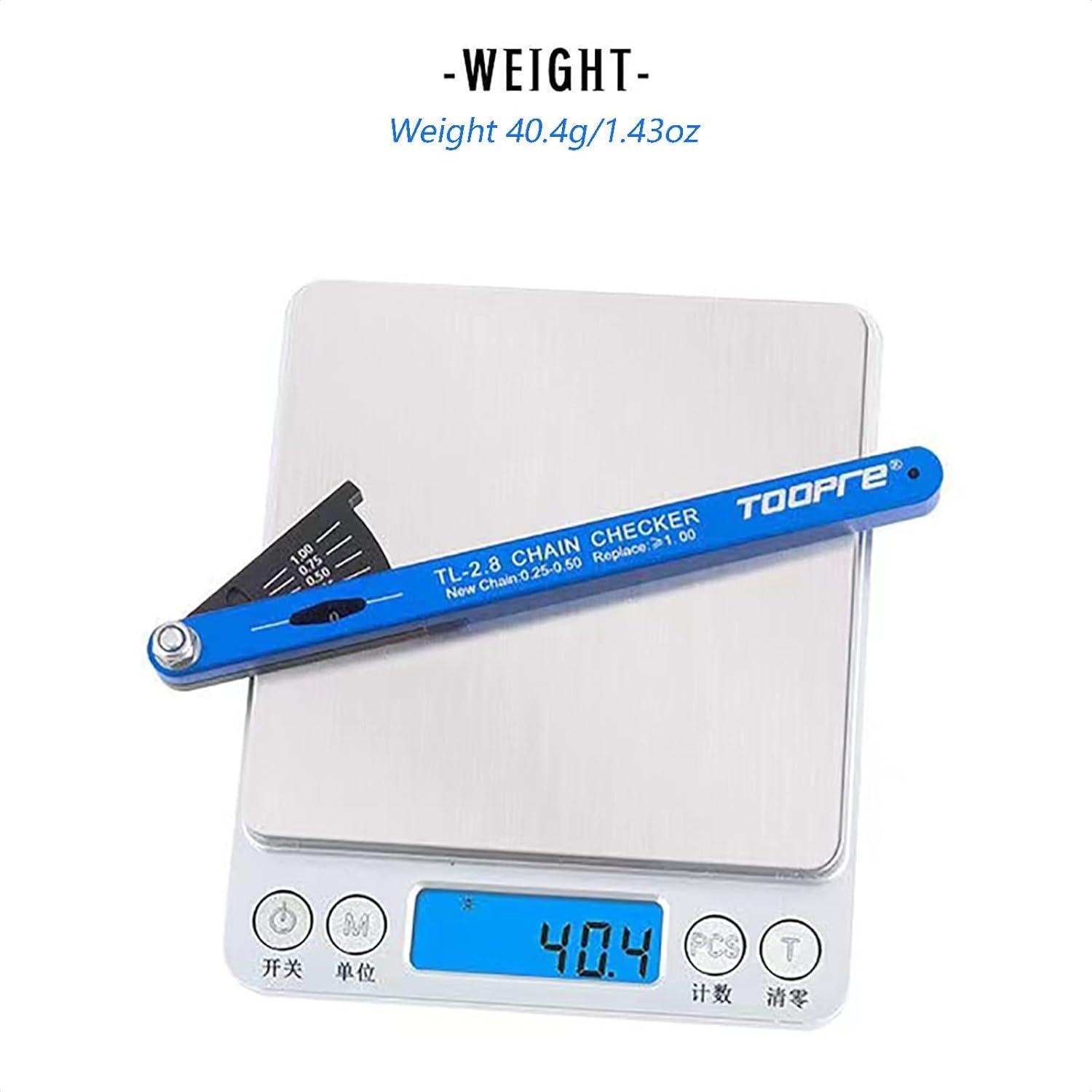 Verificador de Cadena de Bicicleta VANICE T43 - Aluminio Negro/Azul