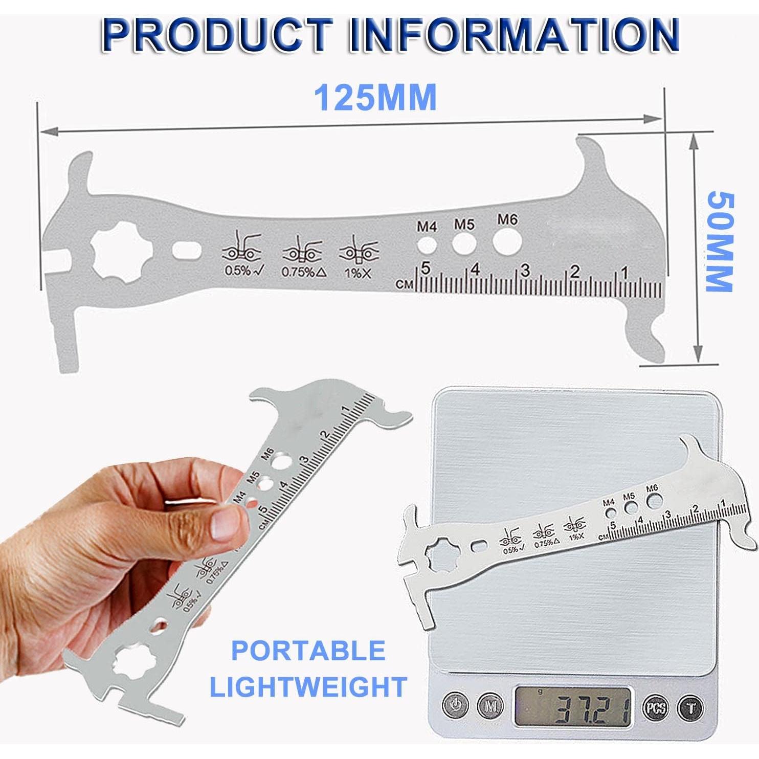 Medidor de Cadena de Bicicleta COOLWHEEL Acero Inoxidable