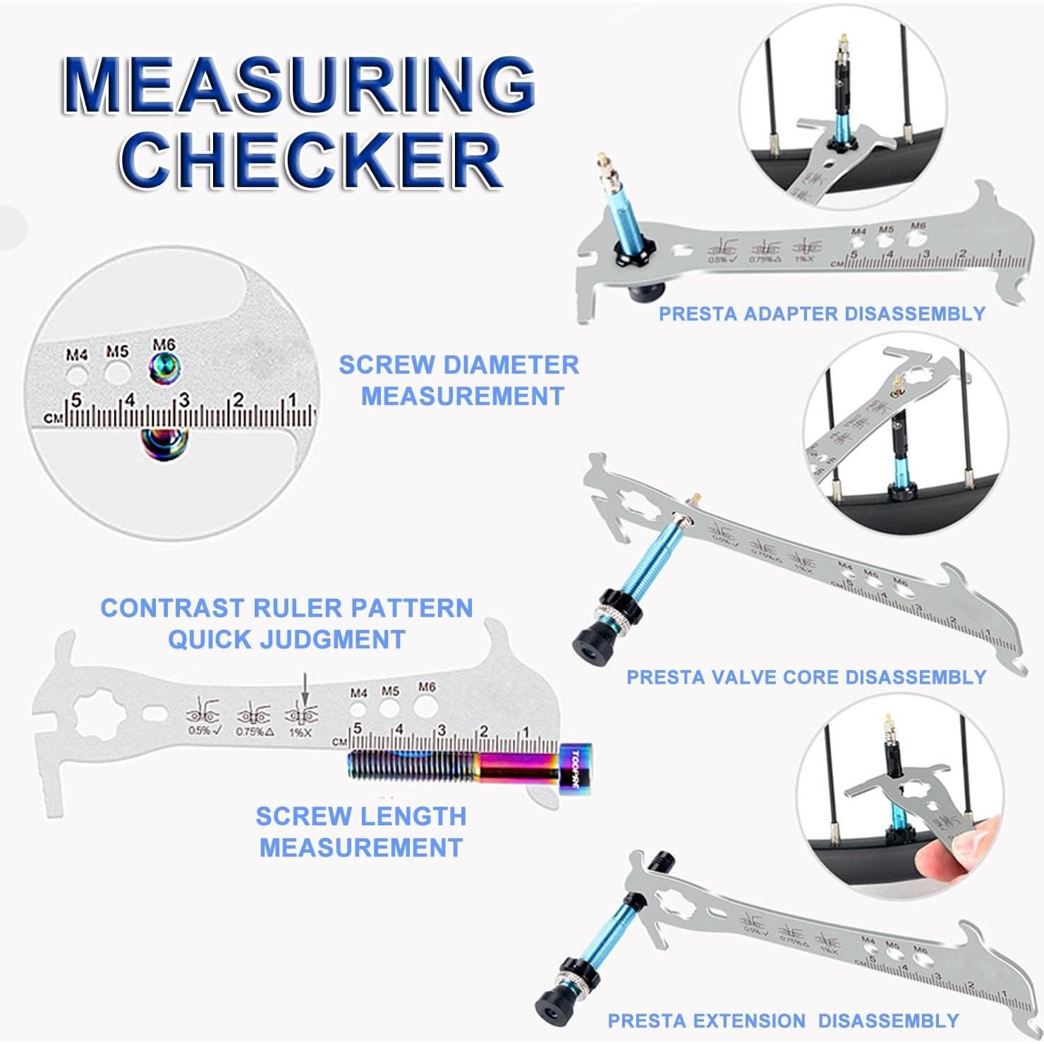 Medidor de Cadena de Bicicleta COOLWHEEL Acero Inoxidable