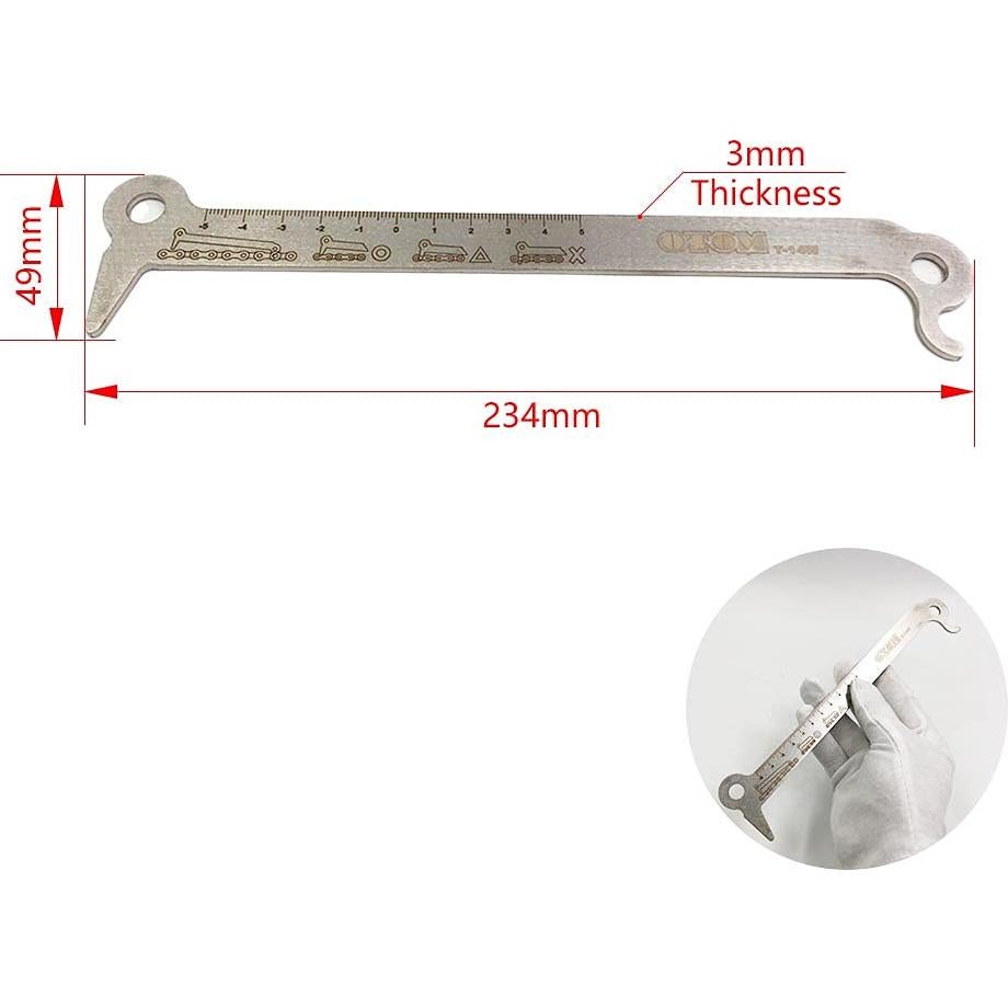 Verificador de Desgaste de Cadena OTOM CC-1 para Cadenas 520 525 530