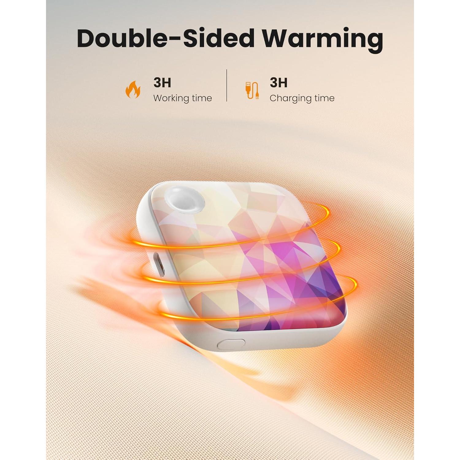 Calentador de Manos Recargable Gaiatop Doble Cara con Linterna