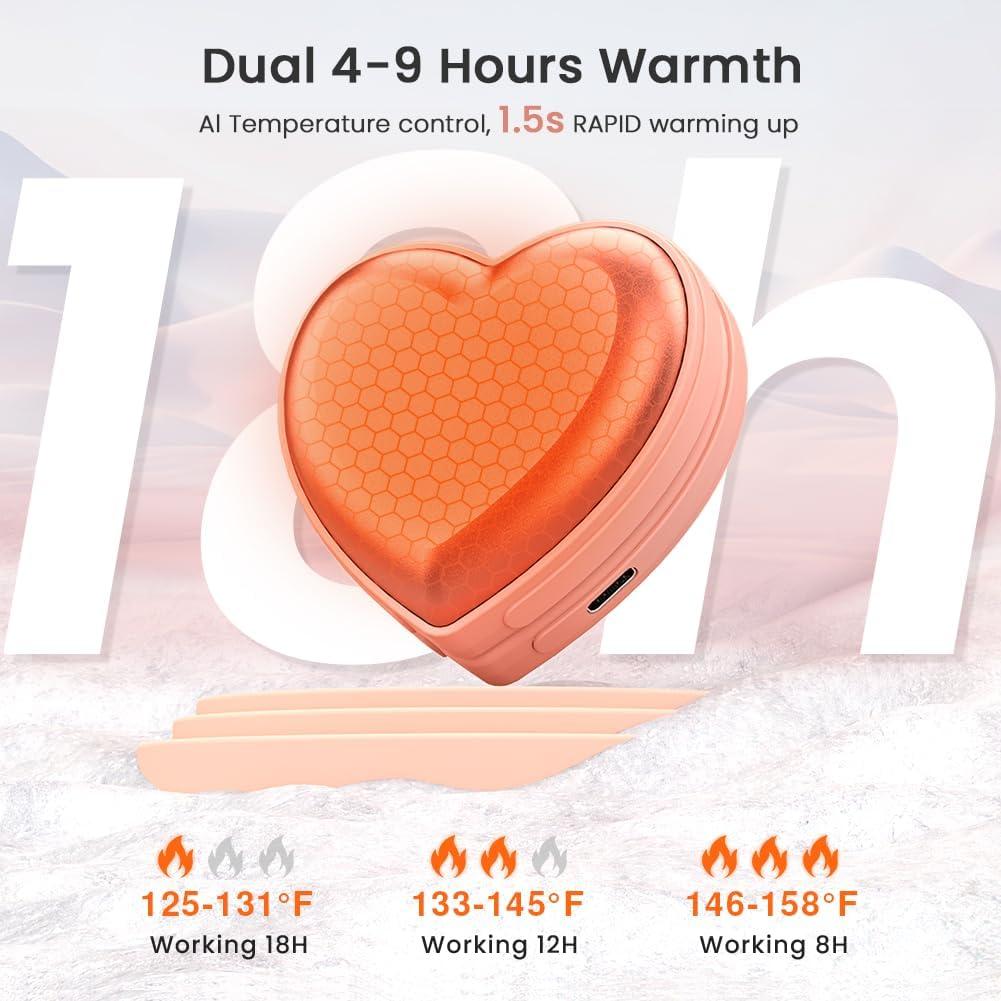 Calentadores de Manos Recargables Korbot WH-LV01 5200mAh Rosa