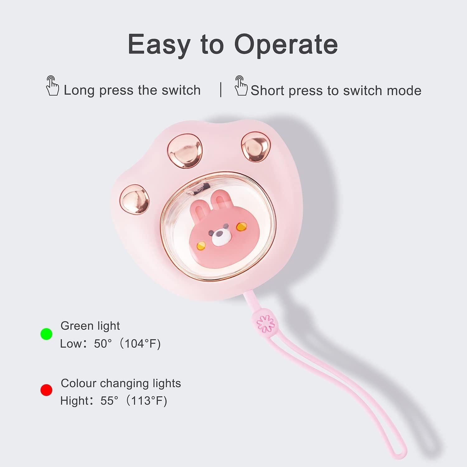 Calentador de manos eléctrico BEESTAR HW-BS-113 rosa 2600mAh