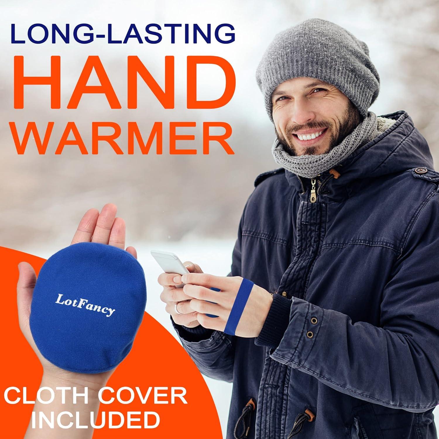 Calentador de Manos Reutilizable LotFancy 6 Paquetes + Funda