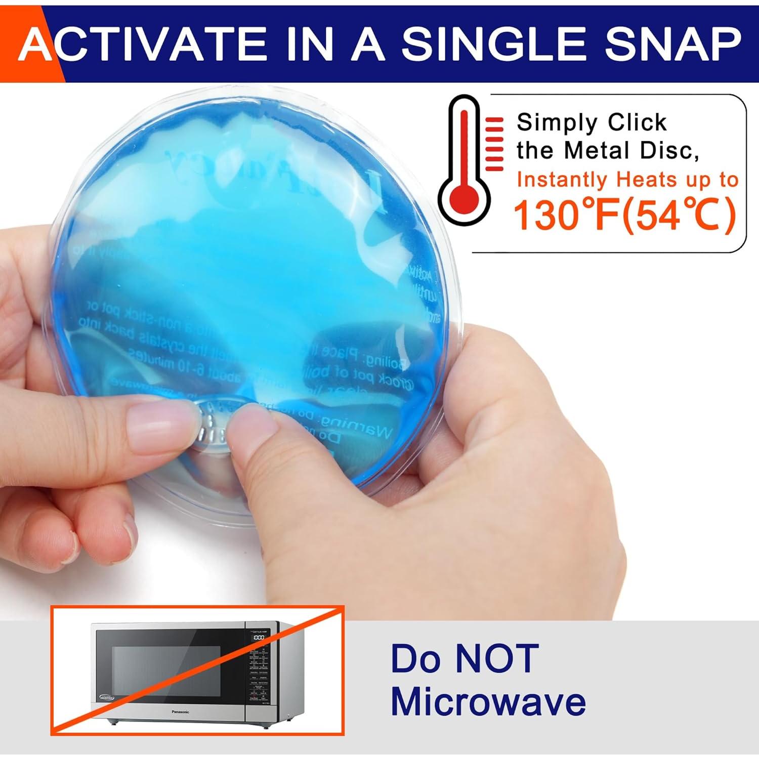 Calentador de Manos Reutilizable LotFancy 6 Paquetes + Funda