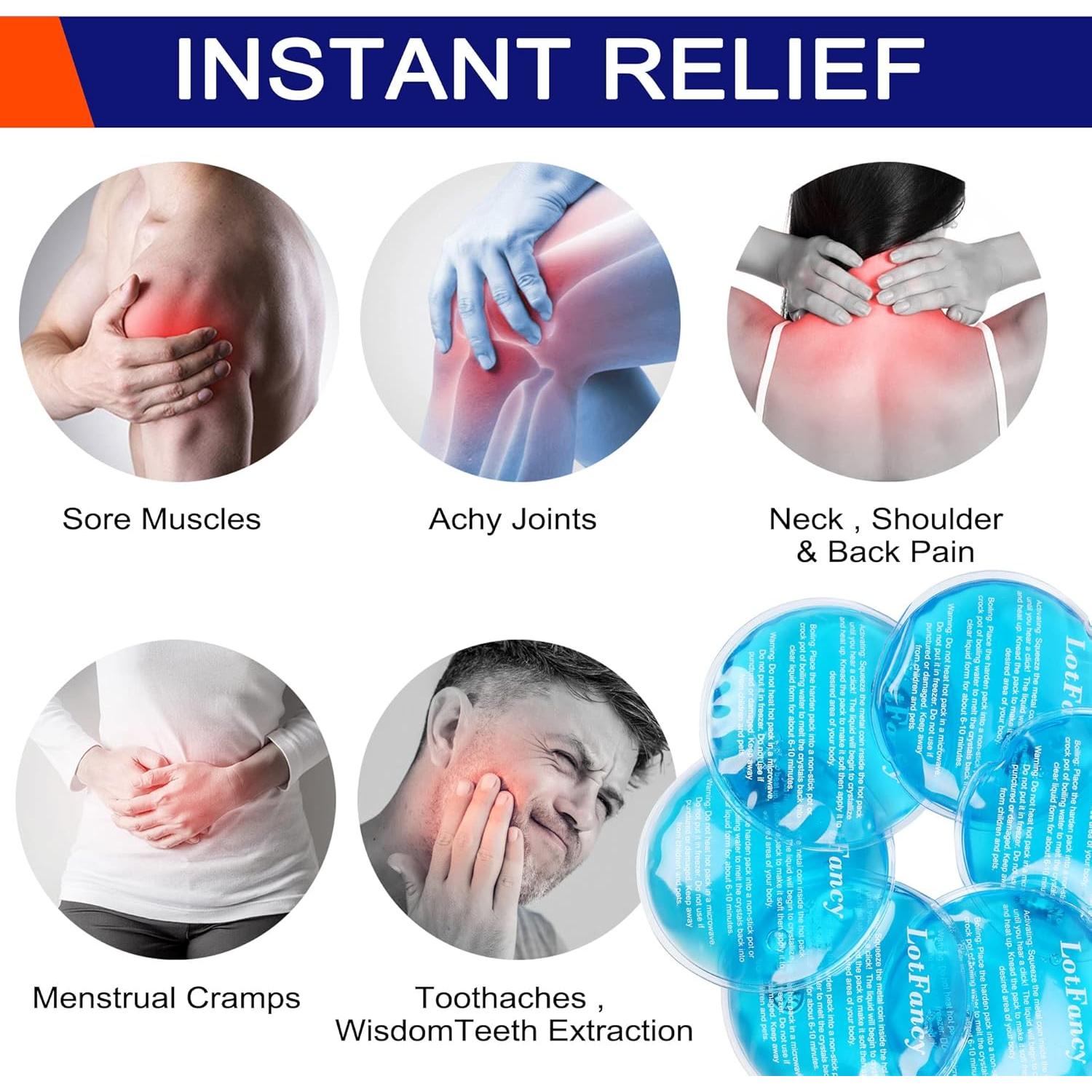 Calentador de Manos Reutilizable LotFancy 6 Paquetes + Funda