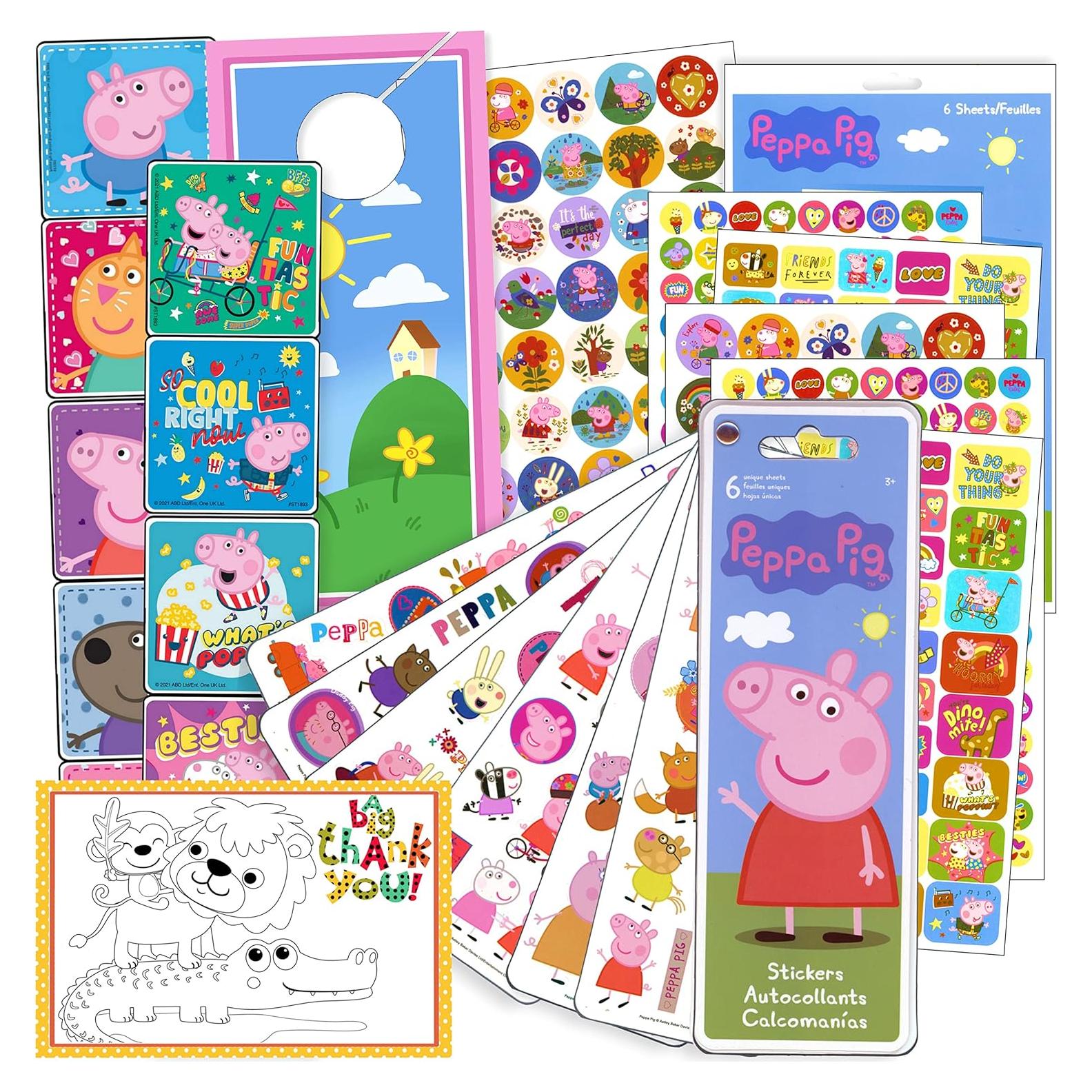 Conjunto de Stickers Peppa Pig + Colgador Doble Cara + Manualidad