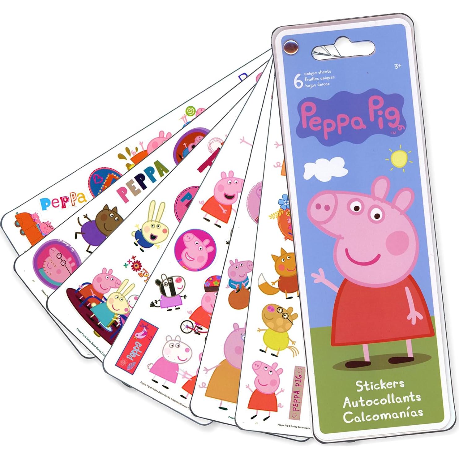 Conjunto de Stickers Peppa Pig + Colgador Doble Cara + Manualidad