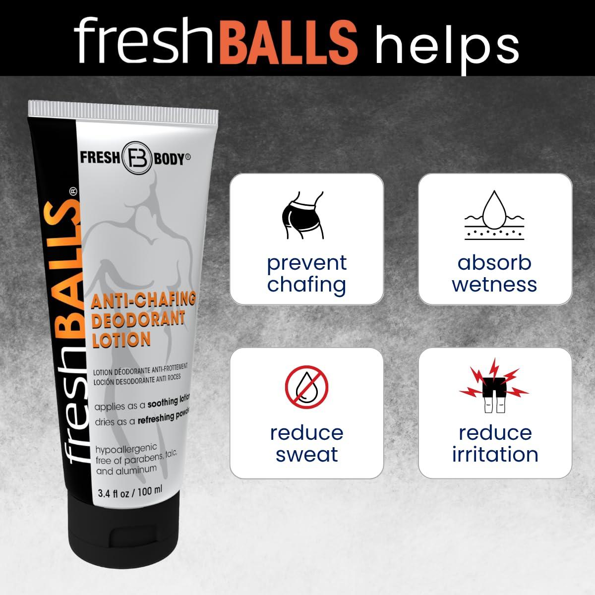 Desodorante para Hombres Fresh Balls 96 g - Libre de Aluminio y Talco