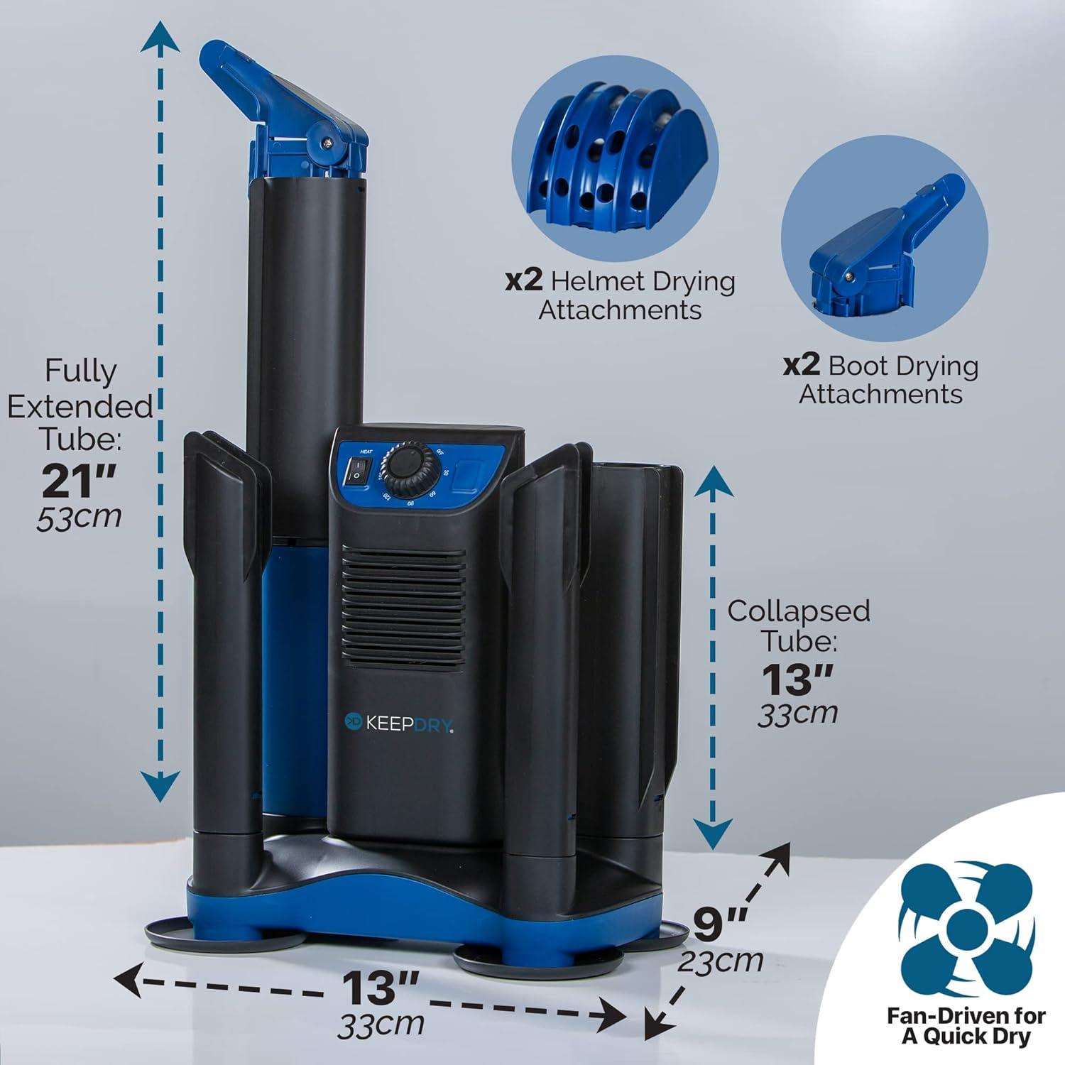 Secador de Botas KeepDry 250W con Calor Forzado y Temporizador