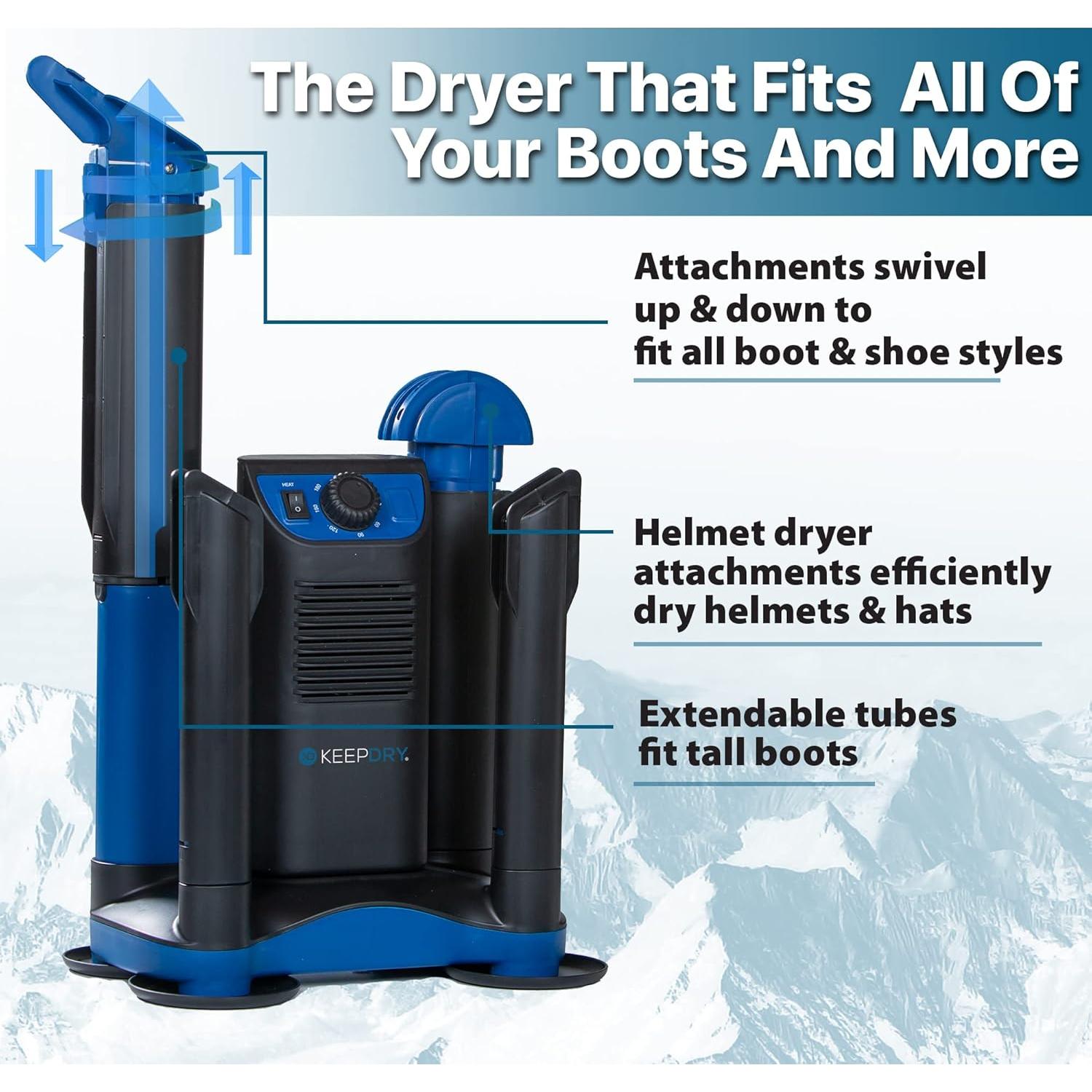 Secador de Botas KeepDry 250W con Calor Forzado y Temporizador