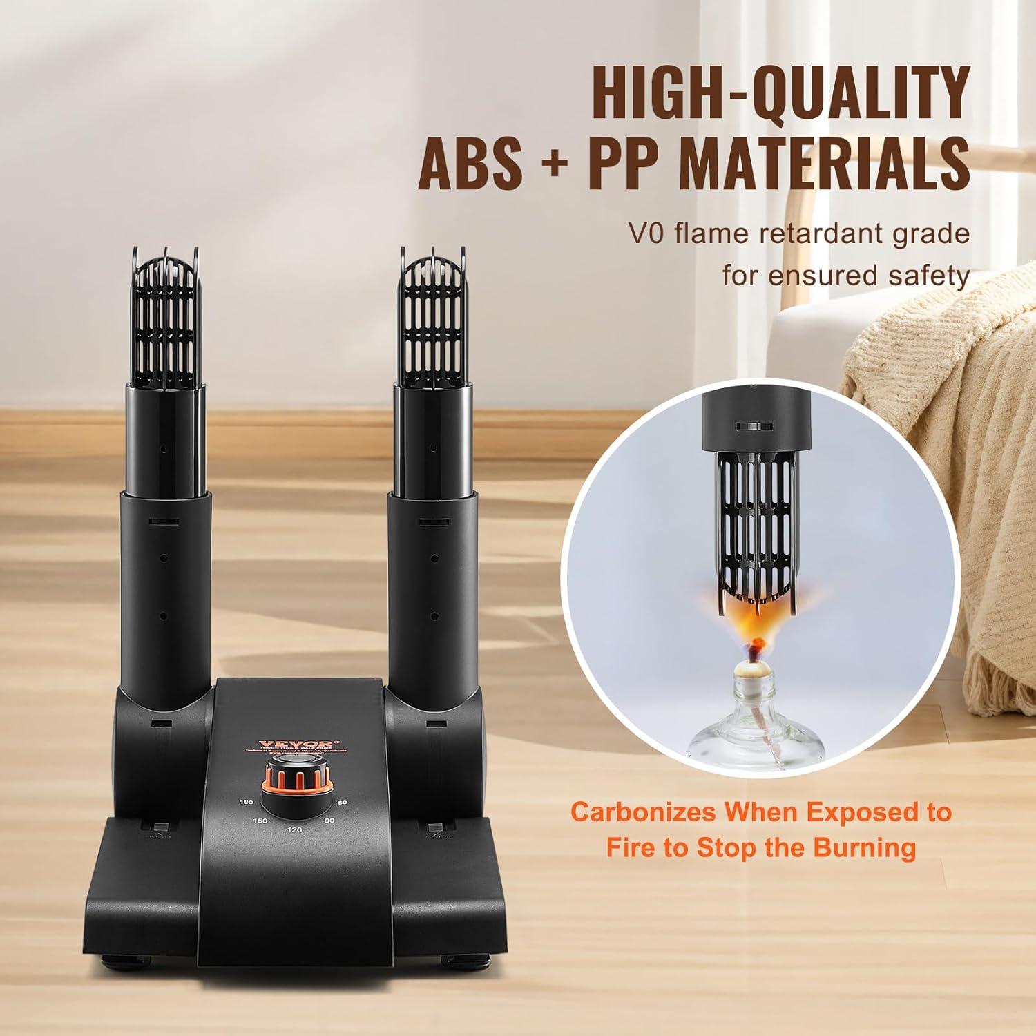 Secador de Zapatos VEVOR Plegable 2 Tubos 30x21x41cm