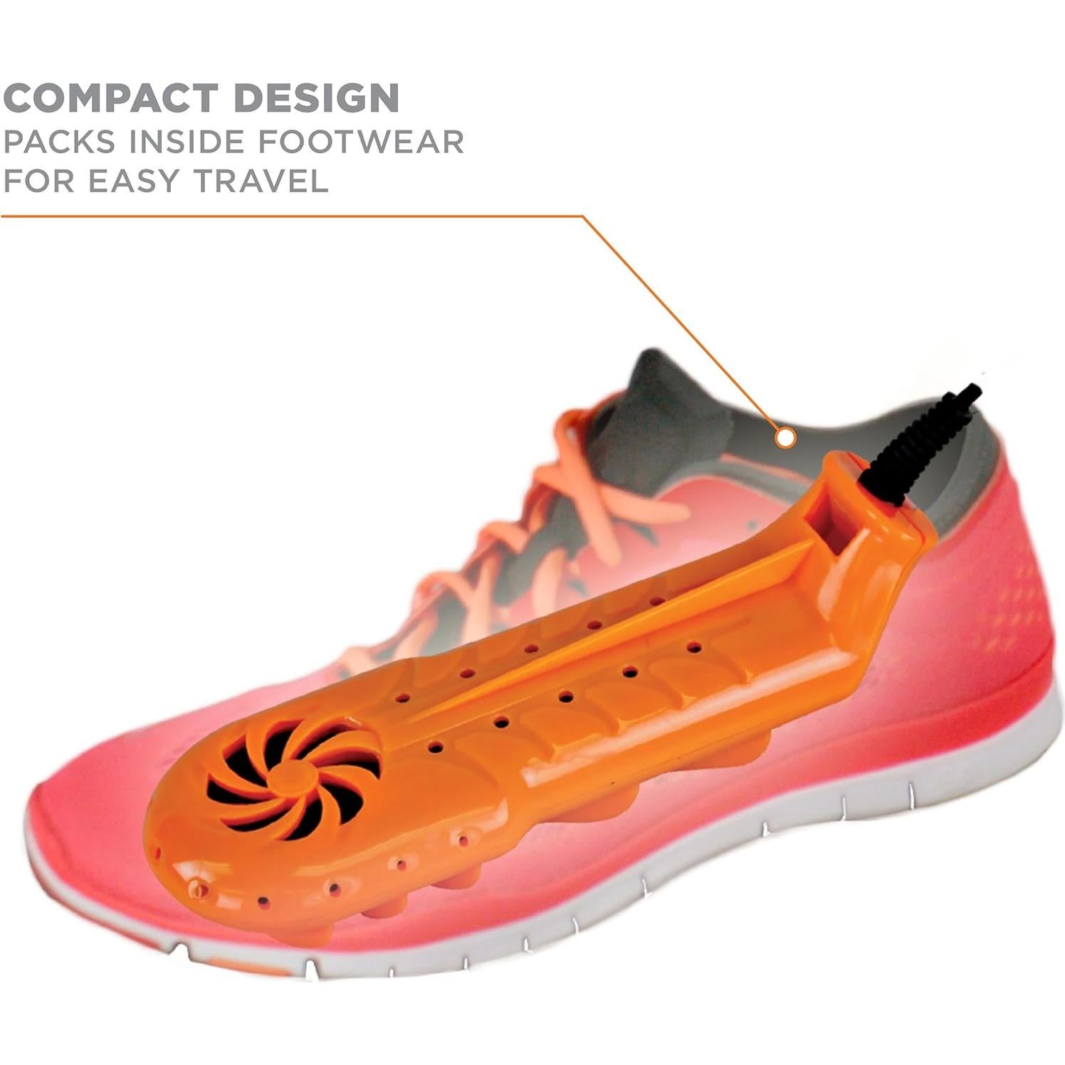 Secador de Calzado Portátil DryGuy Travel Dry DX - Naranja y Negro