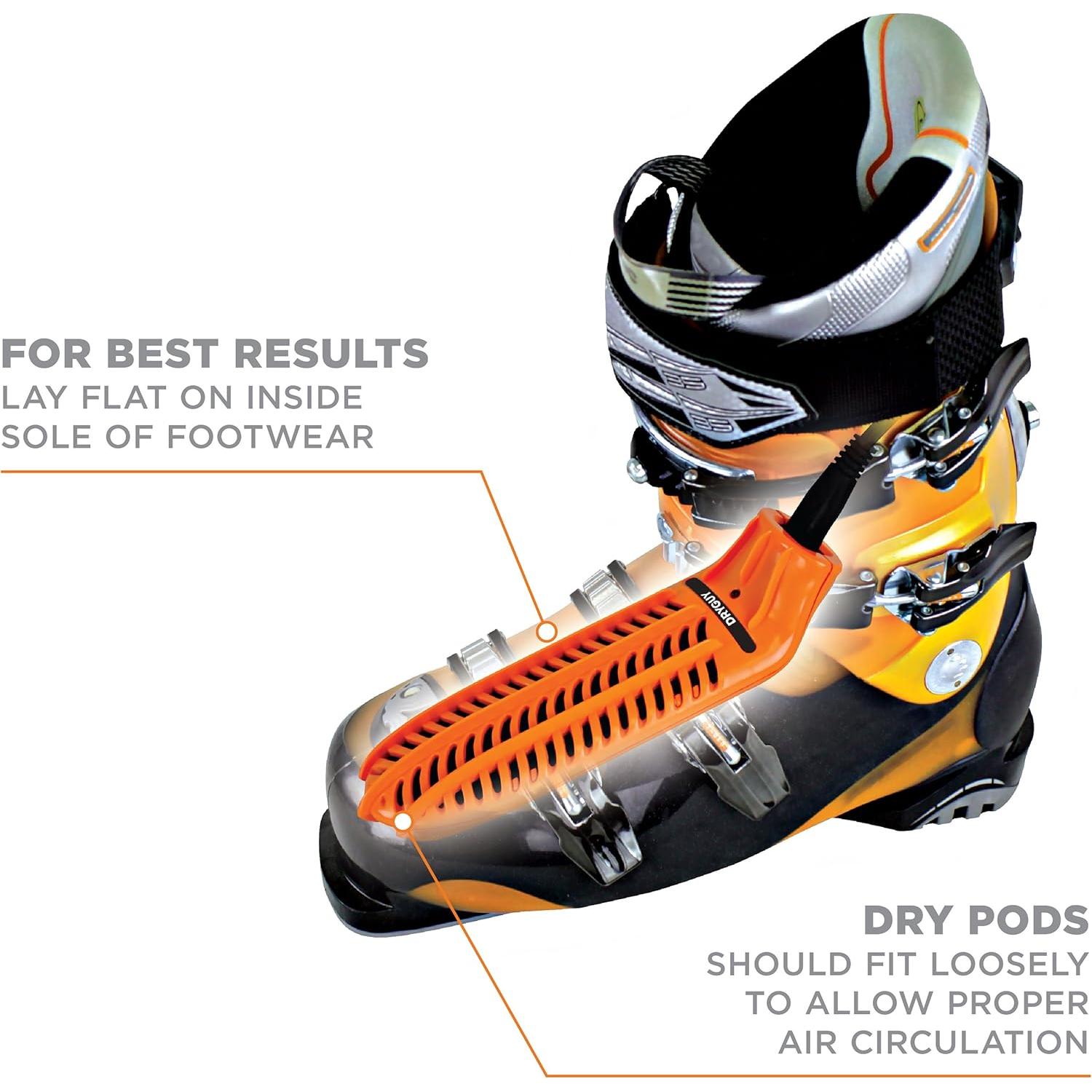 Secador de zapatos portátil DryGuy Travel Dry - Naranja y negro