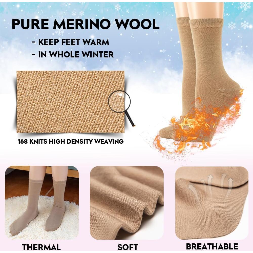 Calcetines de lana merino LIXIA para mujer - 3 pares negros