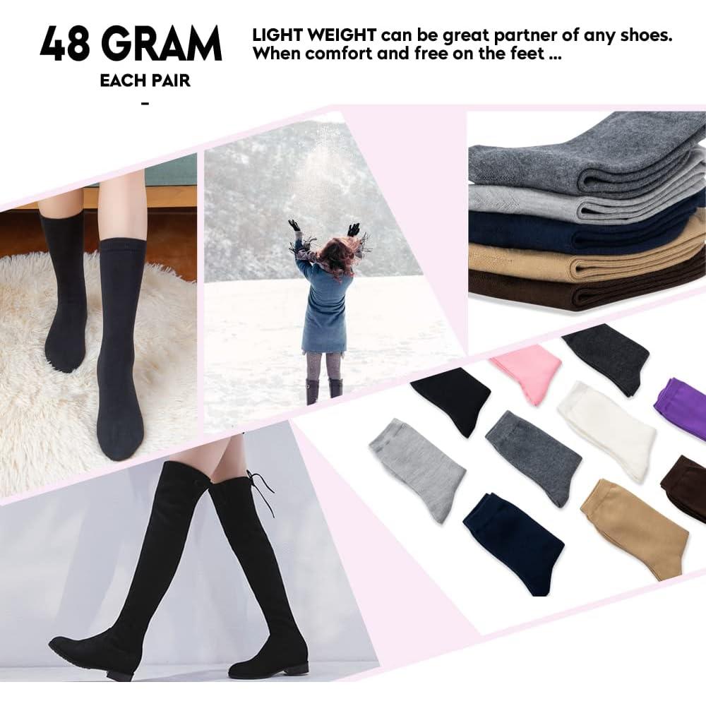 Calcetines de lana merino LIXIA para mujer - 3 pares negros