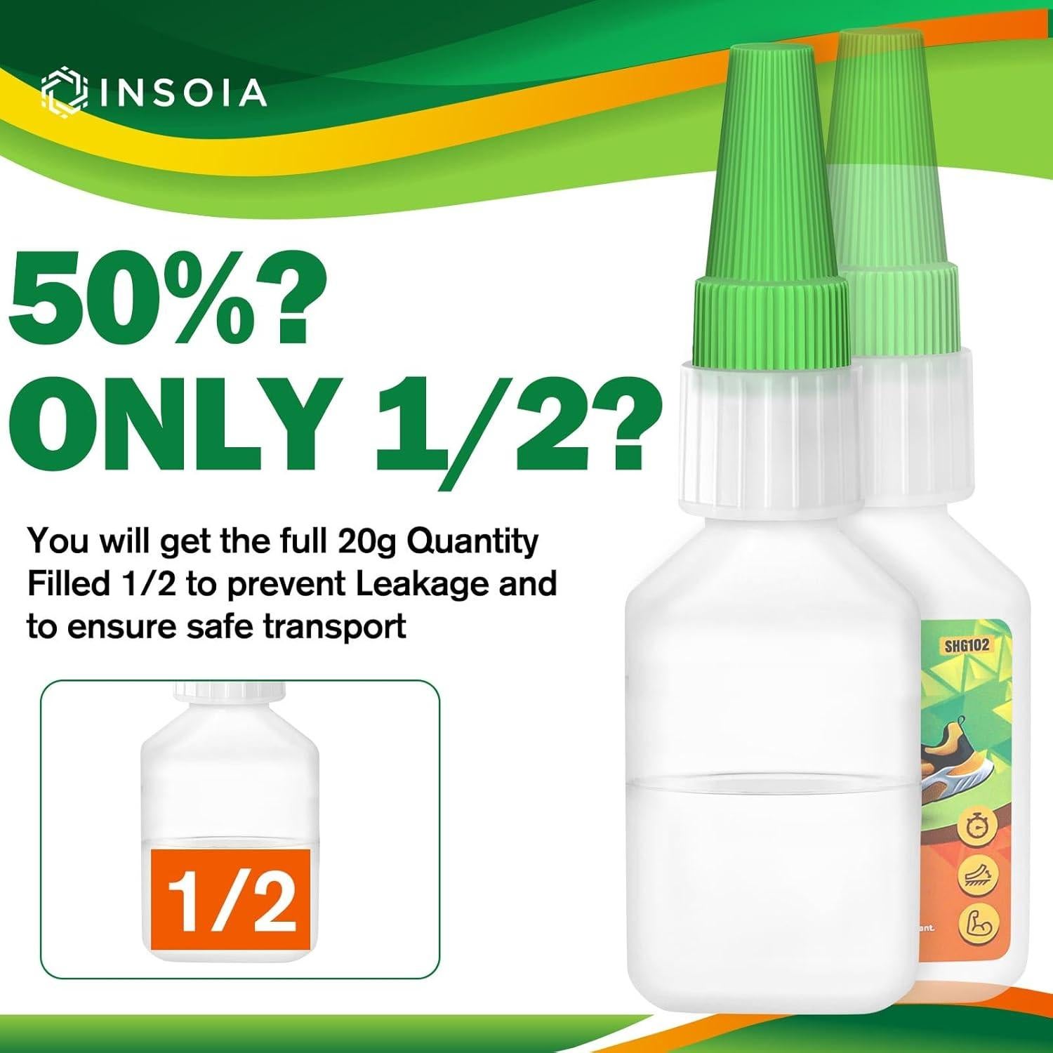 Pegamento Super Claro INSOIA 20g para Reparación de Zapatos