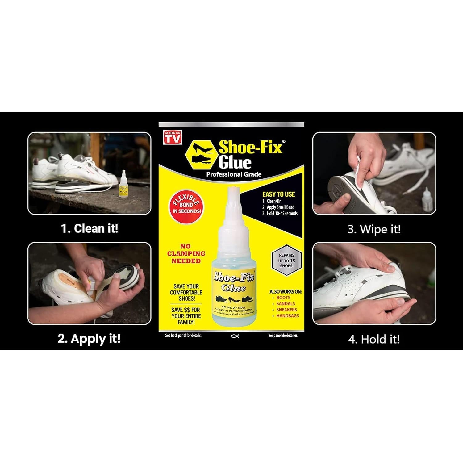 Pegamento Shoe-Fix 20g Adhesivo Profesional para Calzado