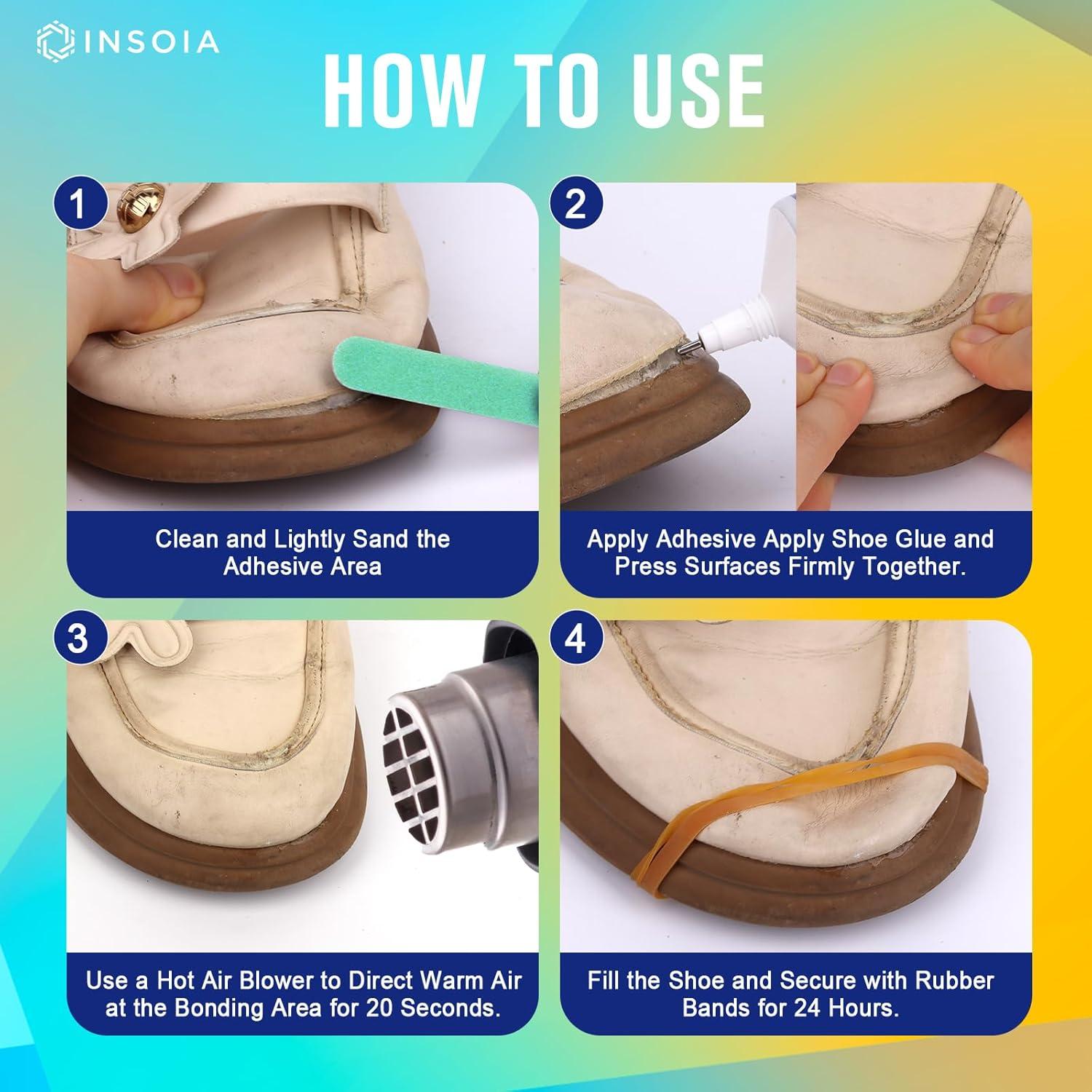 Kit de Reparación de Suelas de Zapatos INSOIA 30 ml Impermeable