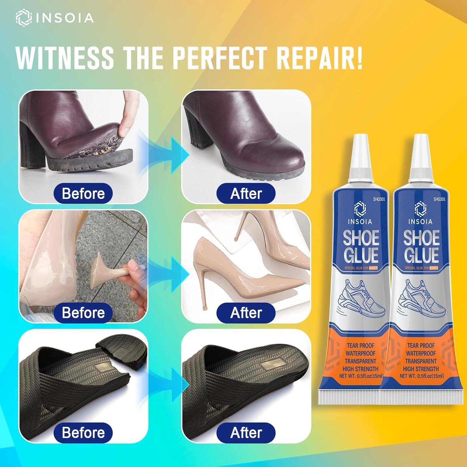 Kit de Reparación de Suelas de Zapatos INSOIA 30 ml Impermeable