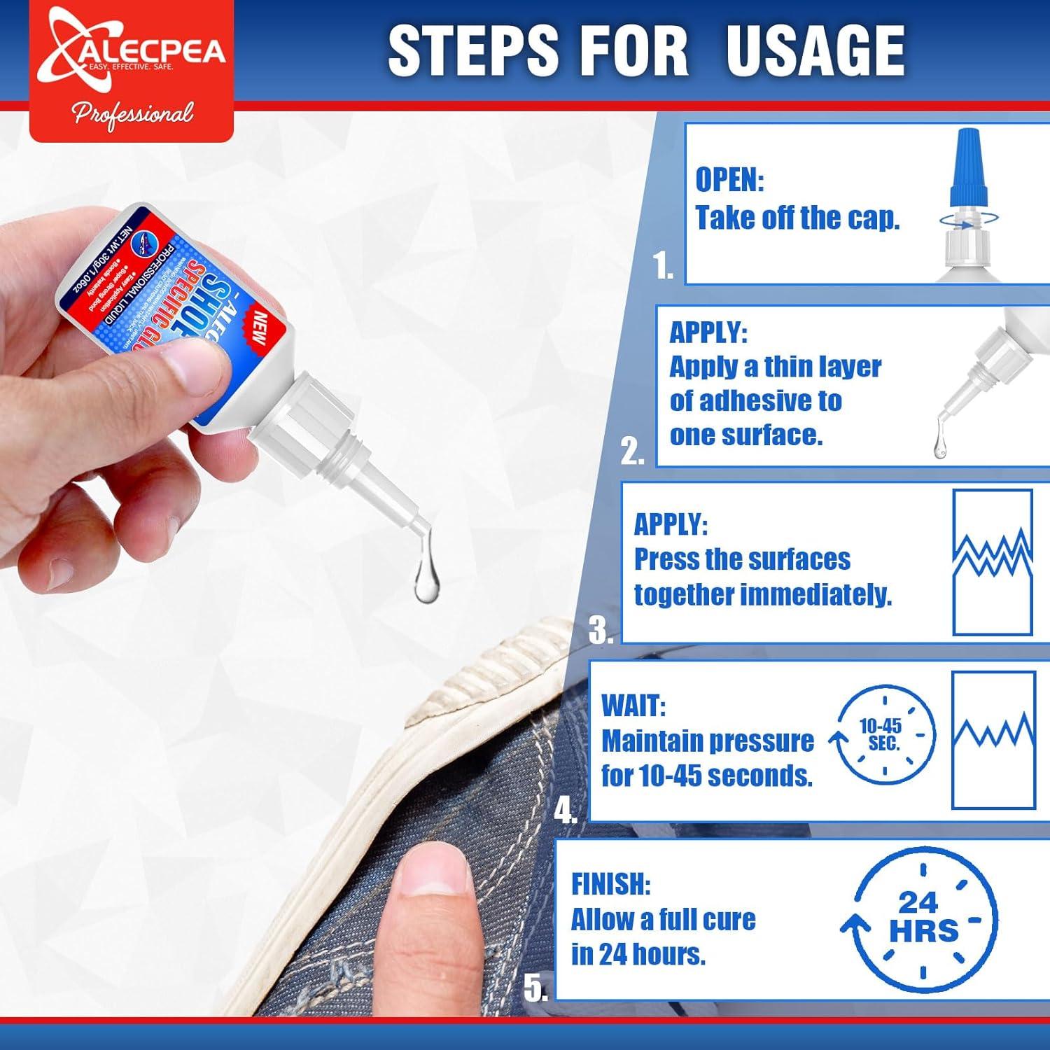 Pegamento para Zapatos ALECPEA 30g - Secado Rápido y Alta Fuerza