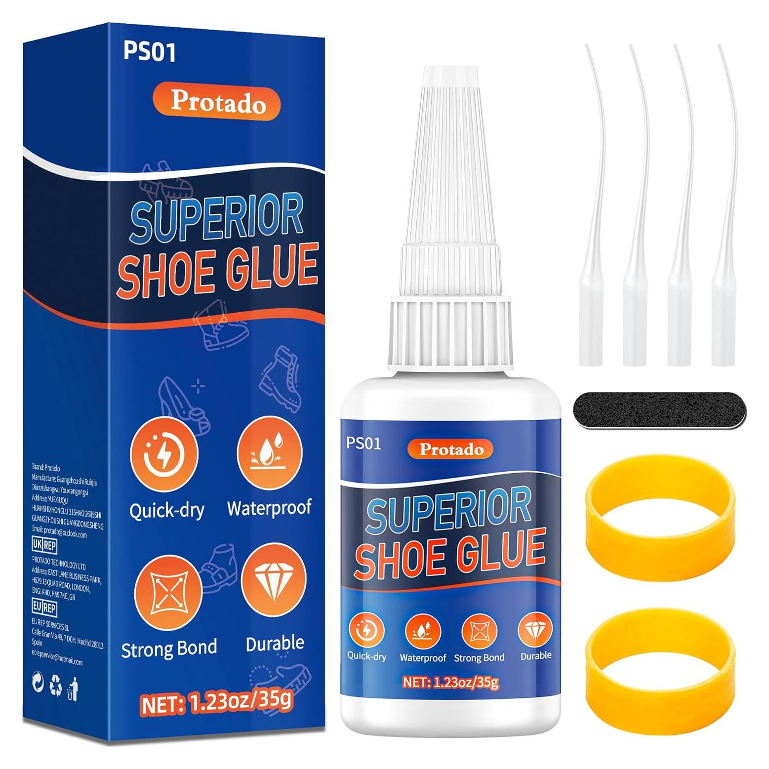 Pegamento para Zapatos Protado 35g, Secado Rápido y Resistente al Agua