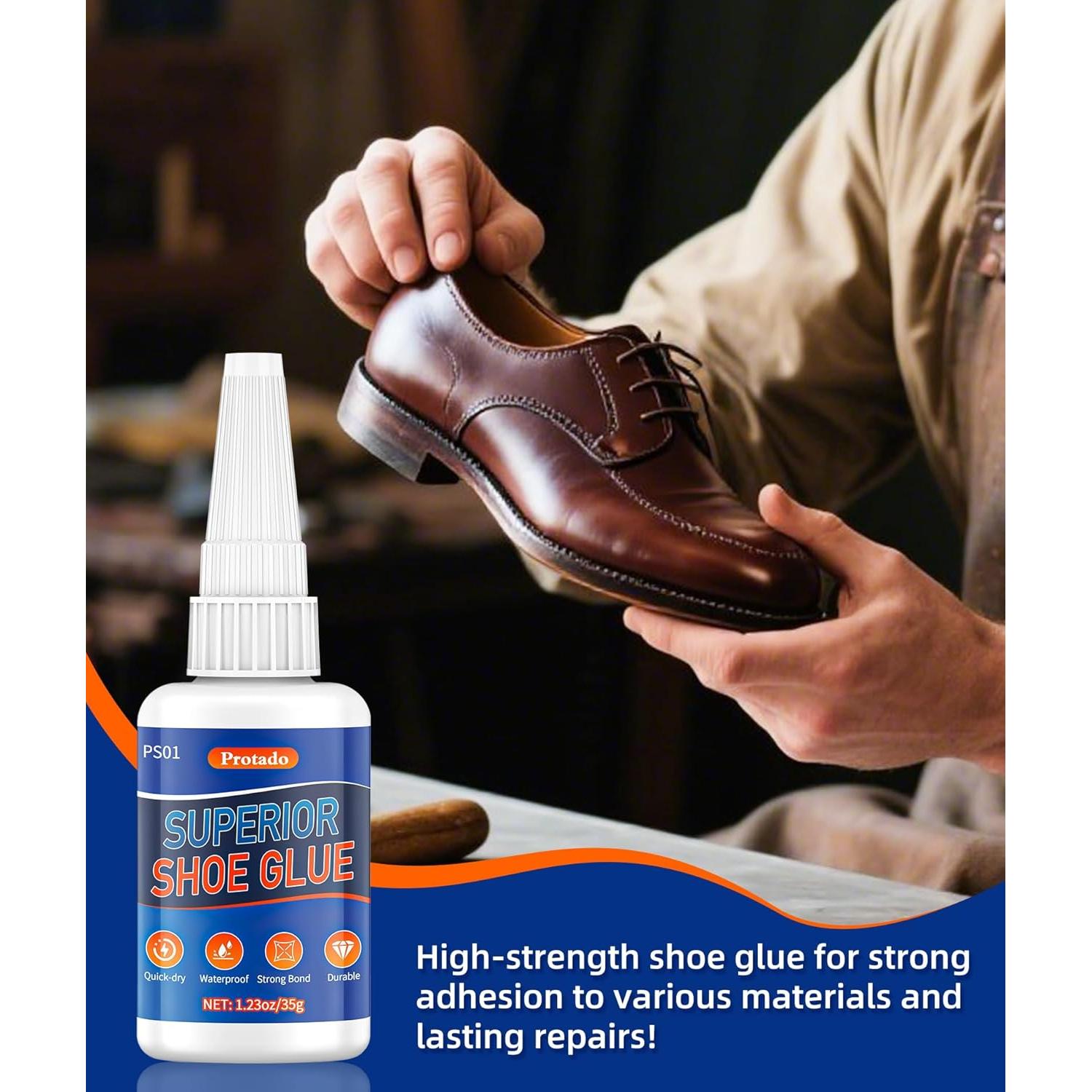 Pegamento para Zapatos Protado 35g, Secado Rápido y Resistente al Agua