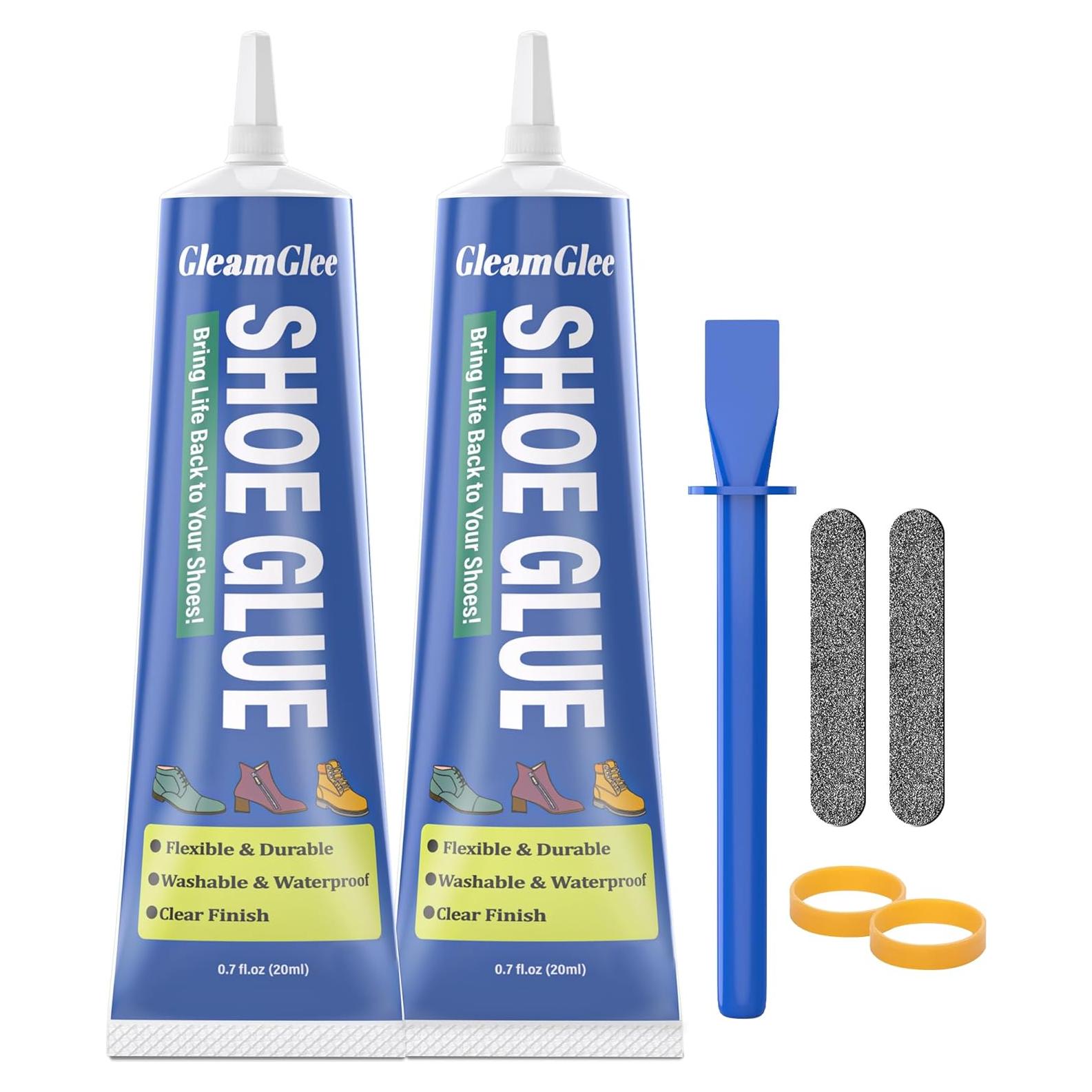 Pegamento para Zapatos GleamGlee 20ml x 2, Impermeable y Flexible