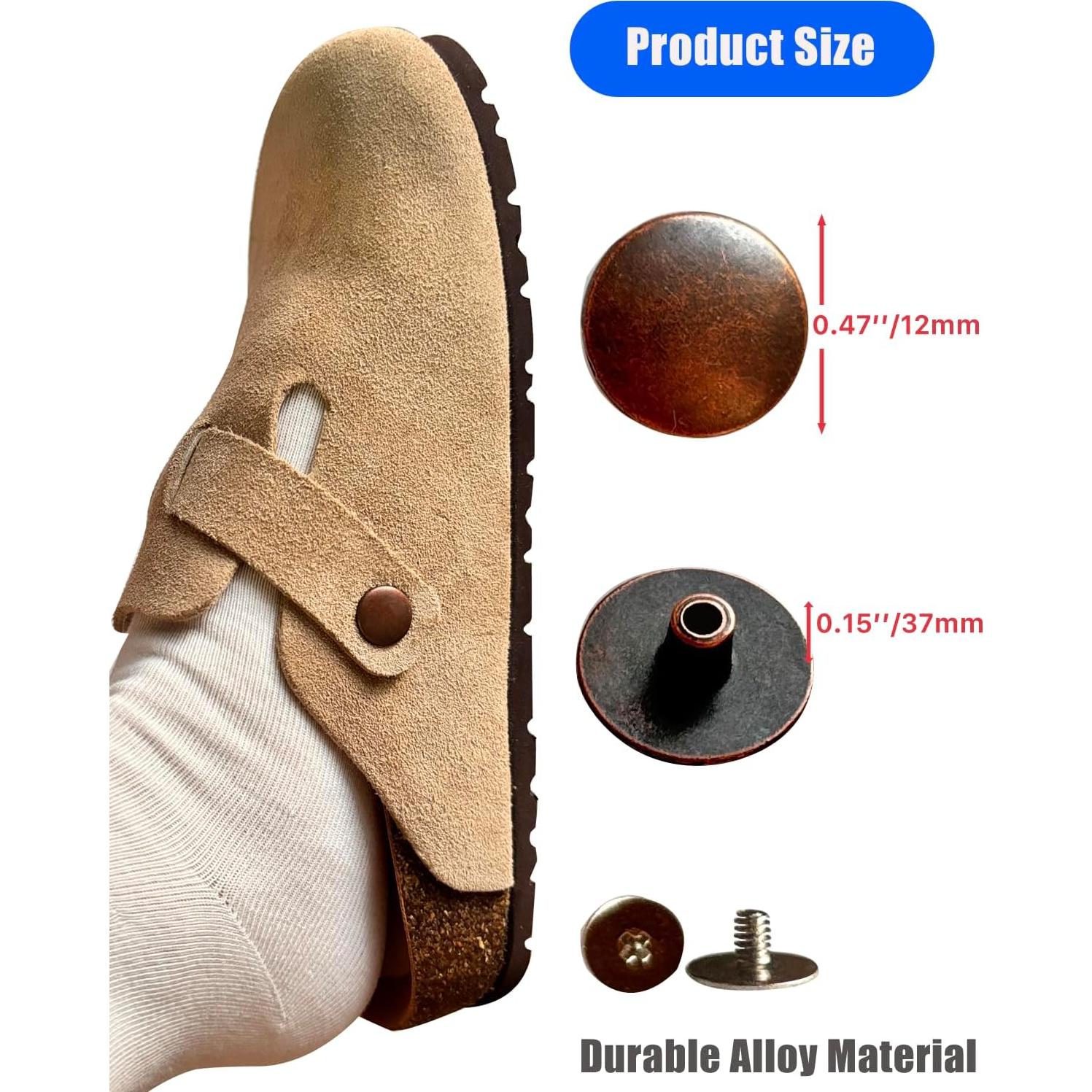 Remaches de Reemplazo Lopau para Zuecos Boston - Kit 12 Piezas