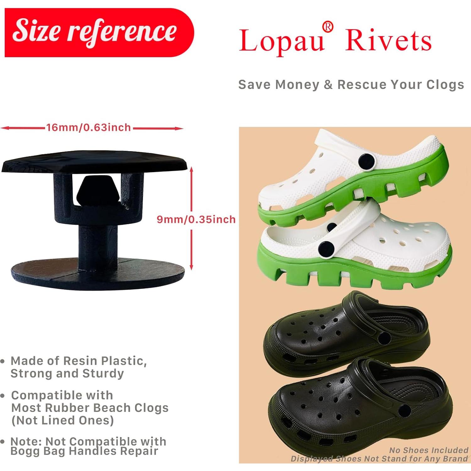 Remaches de Reemplazo Lopau para Zuecos EVA - 10 Sets