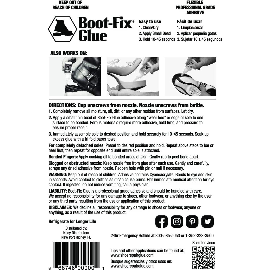 Pegamento para Zapatos Boot-Fix 20.99ml Cianoacrilato Gel