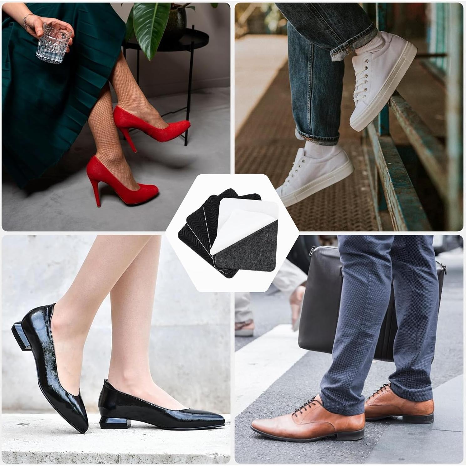 Kit de Reparación de Tacones de Zapatos COMNICO 4 Pcs Antideslizantes