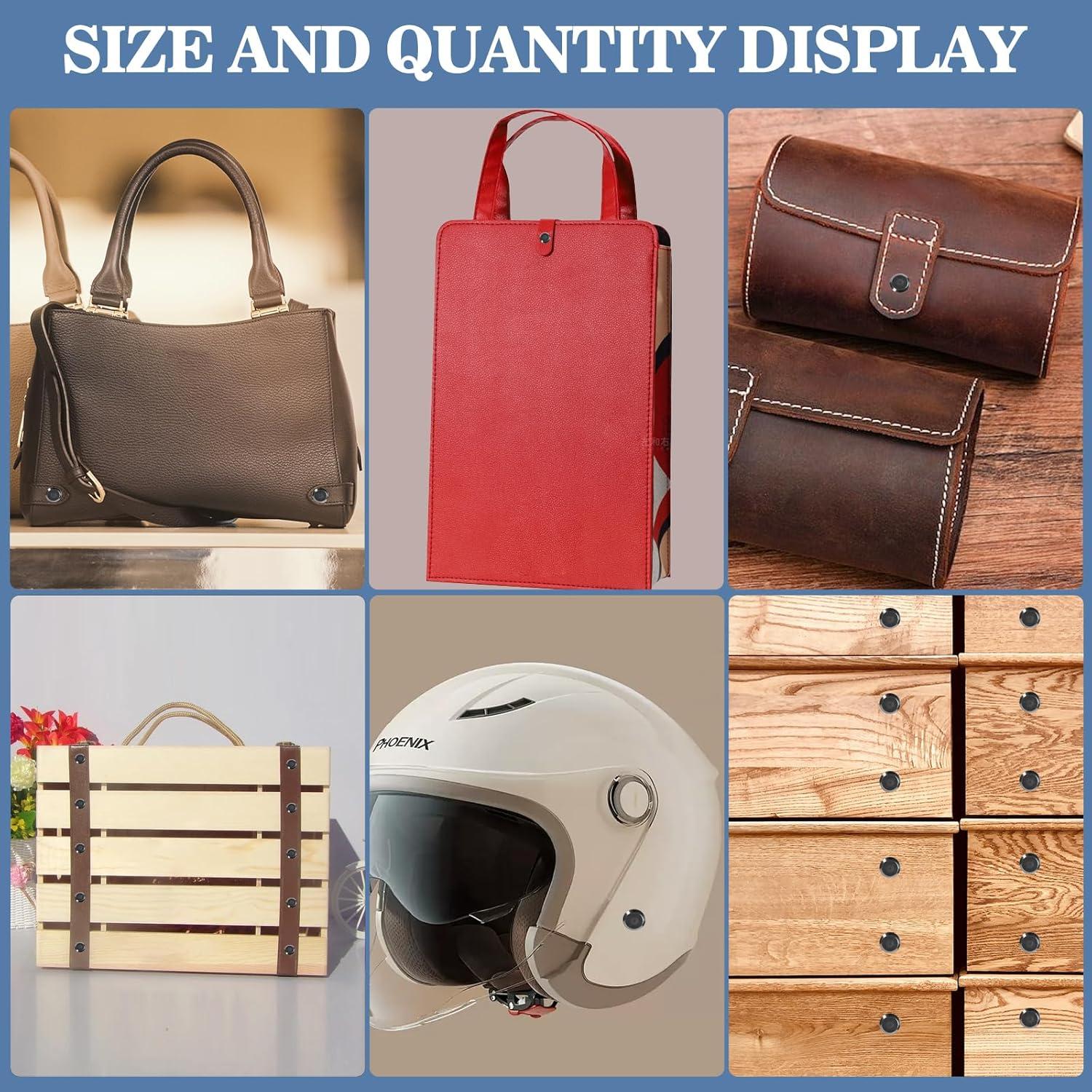 Kit de 122 Piezas de Remaches de Cuero Quadafy - Tornillos Chicago M5