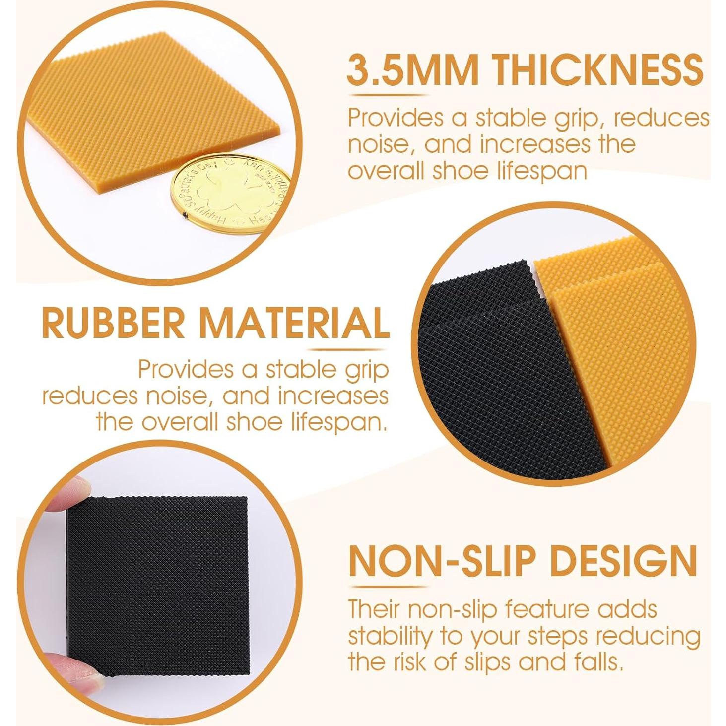 Kit de Reparación de Tacones HJZHII 6 Piezas Antideslizantes